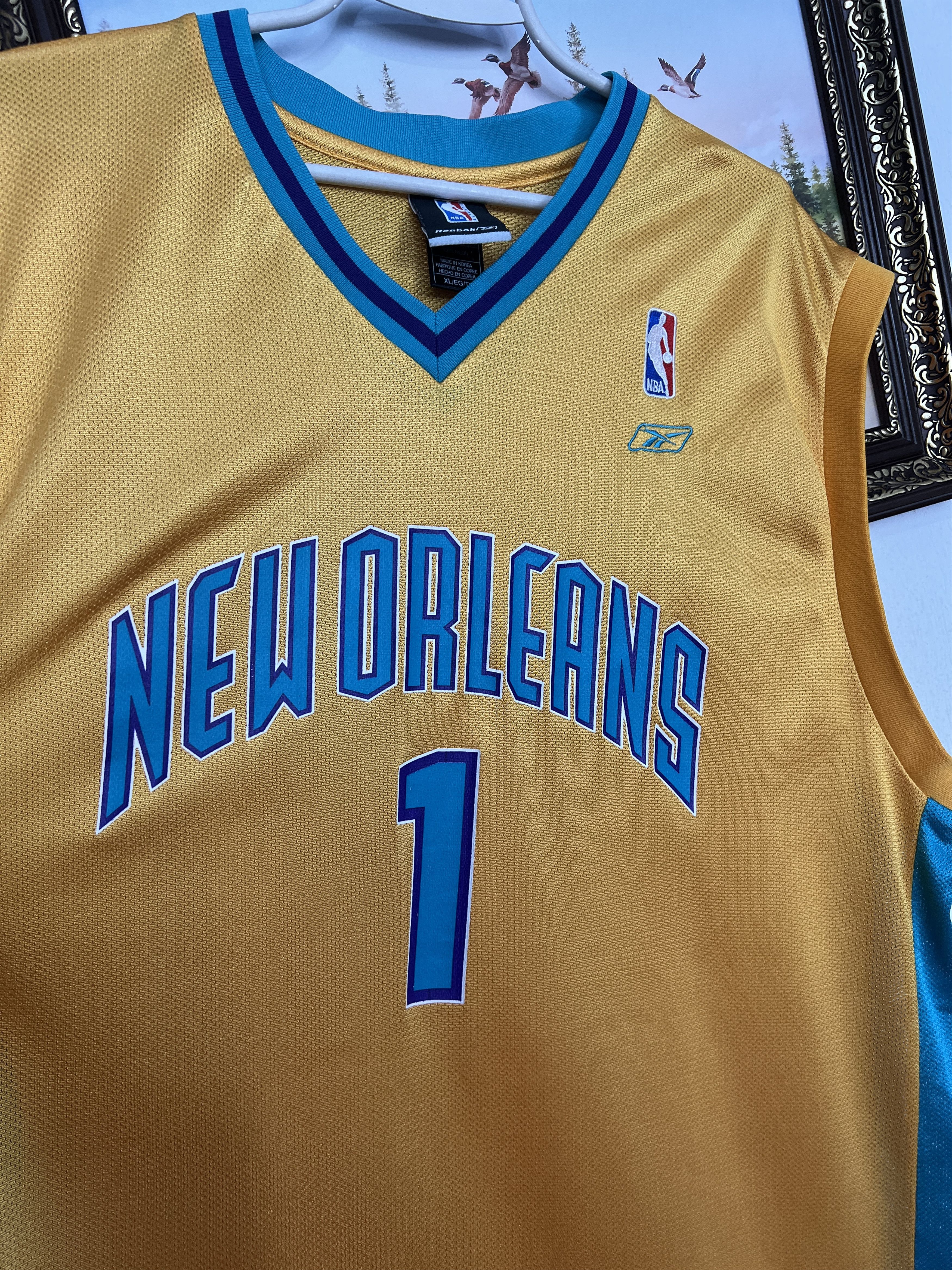 Reebok New Orleans Hornets Vintage NBA Jersey #1 Davis Trikot Size US XL / EU 56 / 4 - 3 Thumbnail
