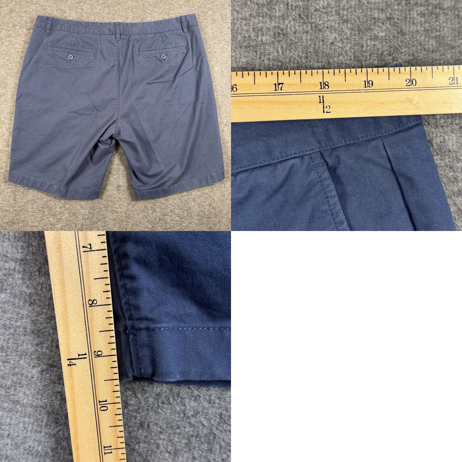 Bonobos Bonobos Shorts Mens 40 Blue Chino Cotton Flat Front Casual Classic Summer Size US 40 / EU 56 - 8 Thumbnail