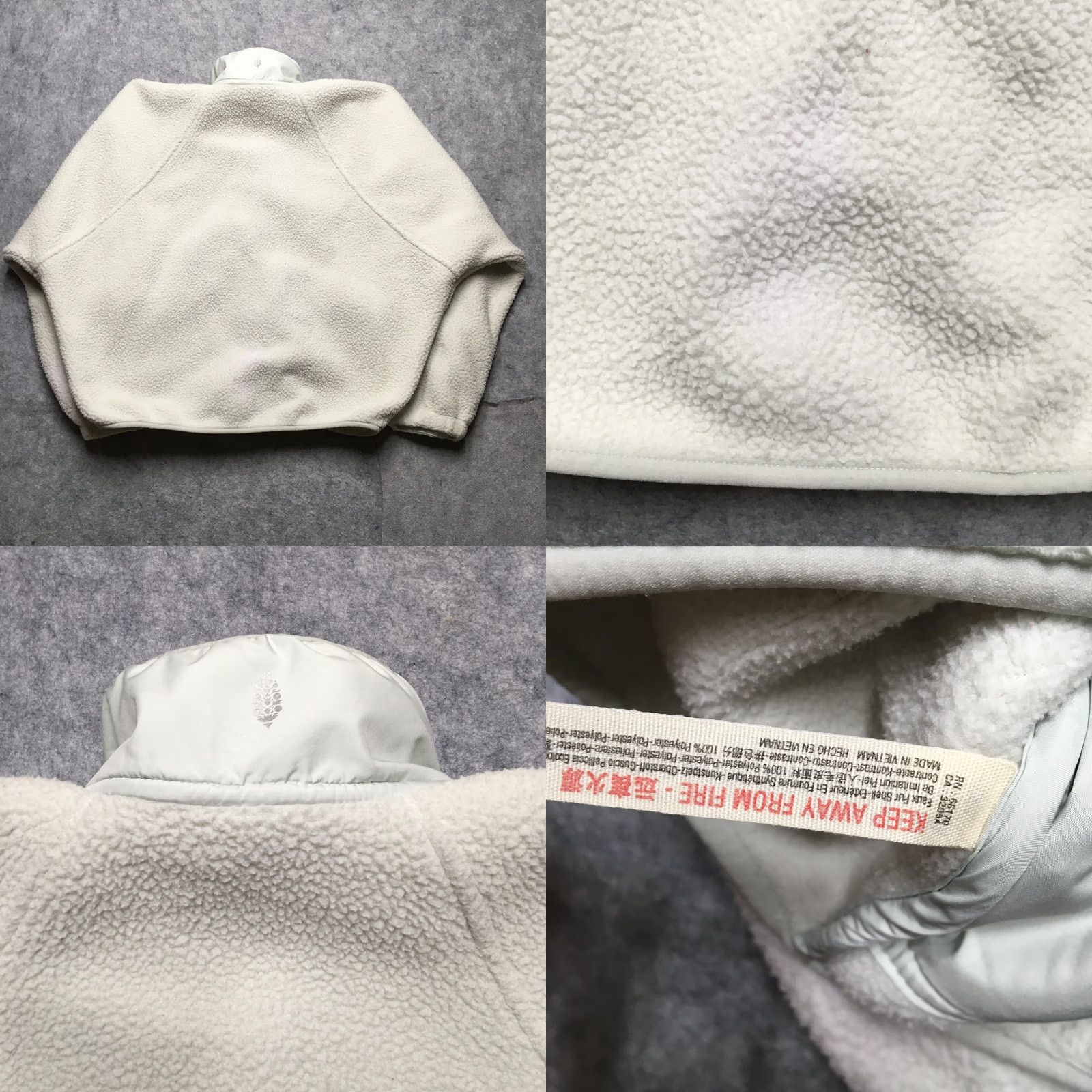 Vintage FP Movement Jacket Womens Small White Fleece Sherpa Cropped Full Zip Pockets Size S / US 4 / IT 40 - 8 Thumbnail