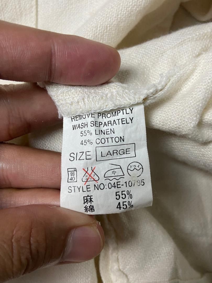 Japanese Brand OLD AMERICAN Brand Cotton Linen Jacket (136) Size US L / EU 52-54 / 3 - 8 Thumbnail