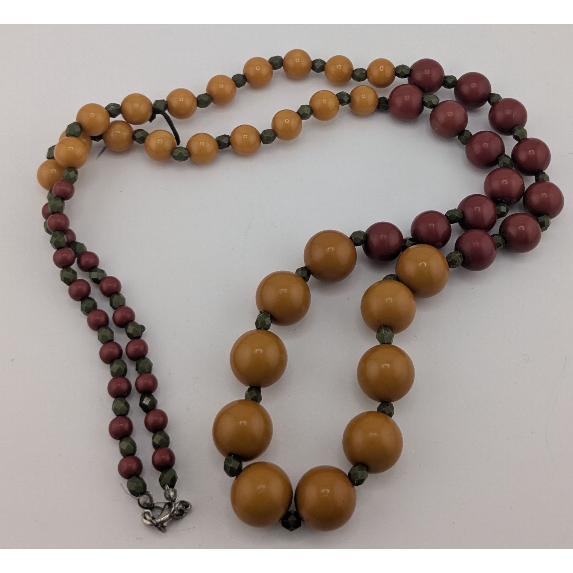 Other Vintage Bohemian Festival Necklace With Mustard & Burgundy B Size ONE SIZE - 6 Thumbnail