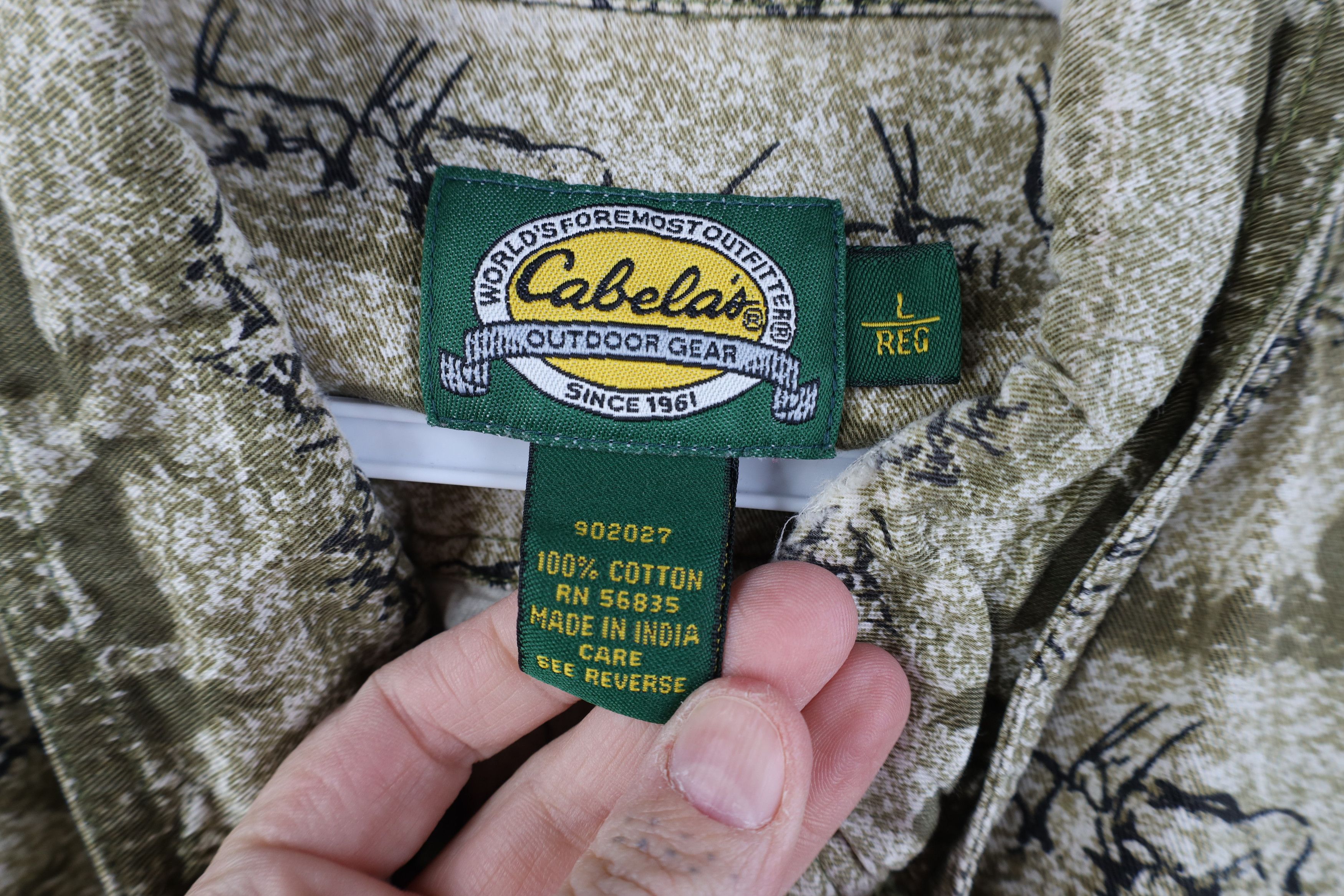 Cabelas Vintage 90s Cabelas Antelope All Over Print Button Shirt Size US L / EU 52-54 / 3 - 6 Thumbnail