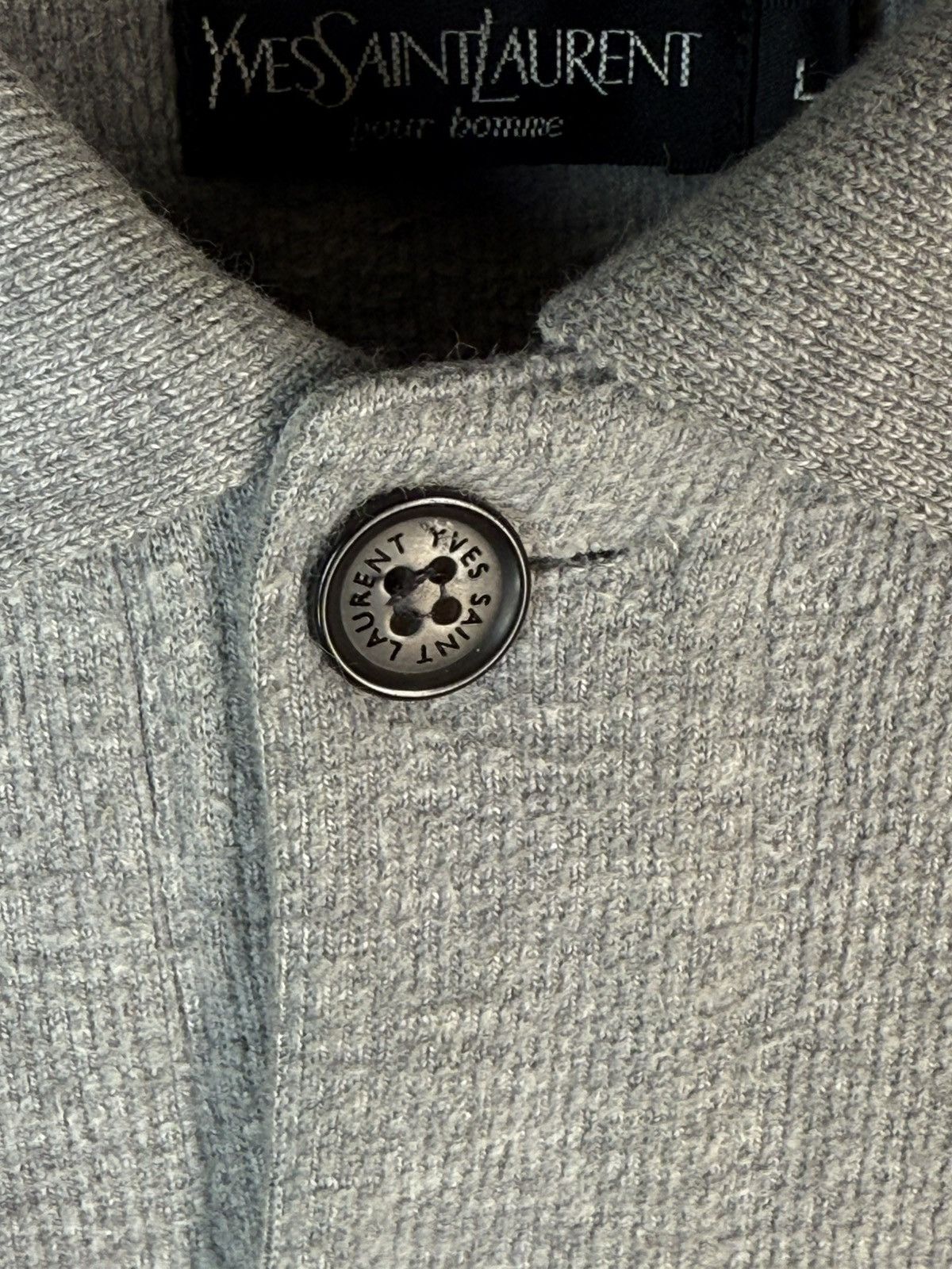 Yves Saint Laurent 90’s YSL Sweatshirt 1/4 Button YSL Sweater Size US L / EU 52-54 / 3 - 6 Thumbnail