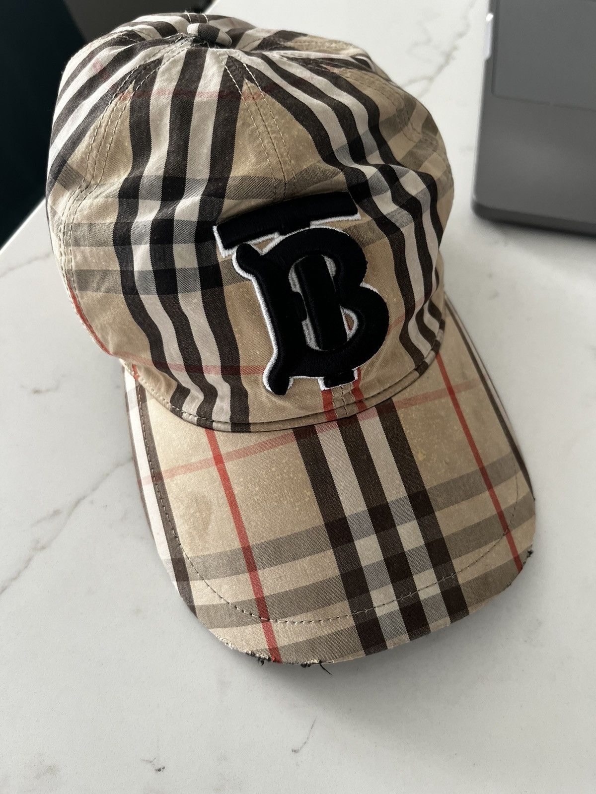 image of Burberry Monogram Baseball Cap - Retail $400 in Beige, Women's