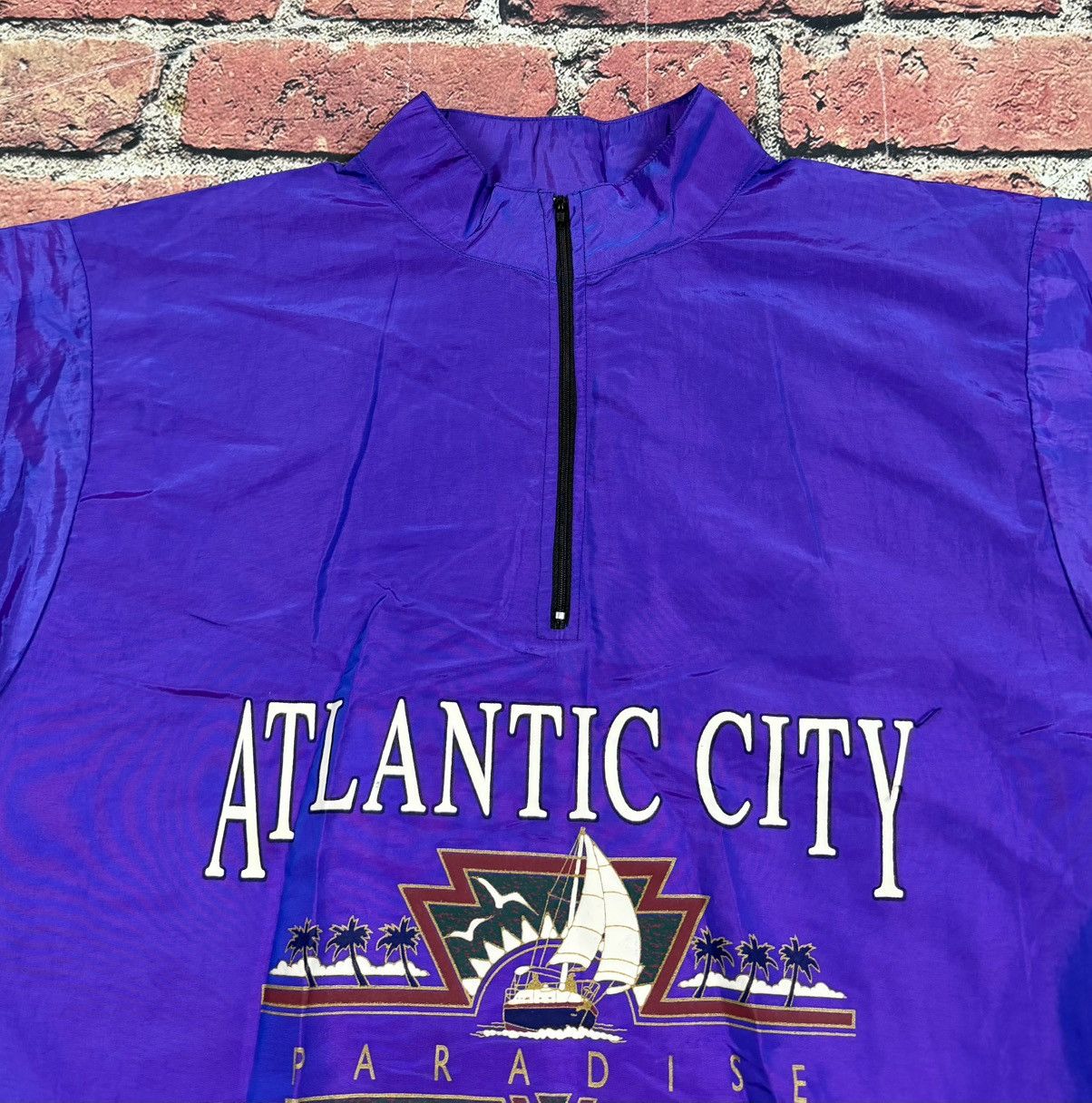 Other Vintage Wise Guy Atlantic City Surf Style Zip Windbreaker Size US XL / EU 56 / 4 - 5 Thumbnail