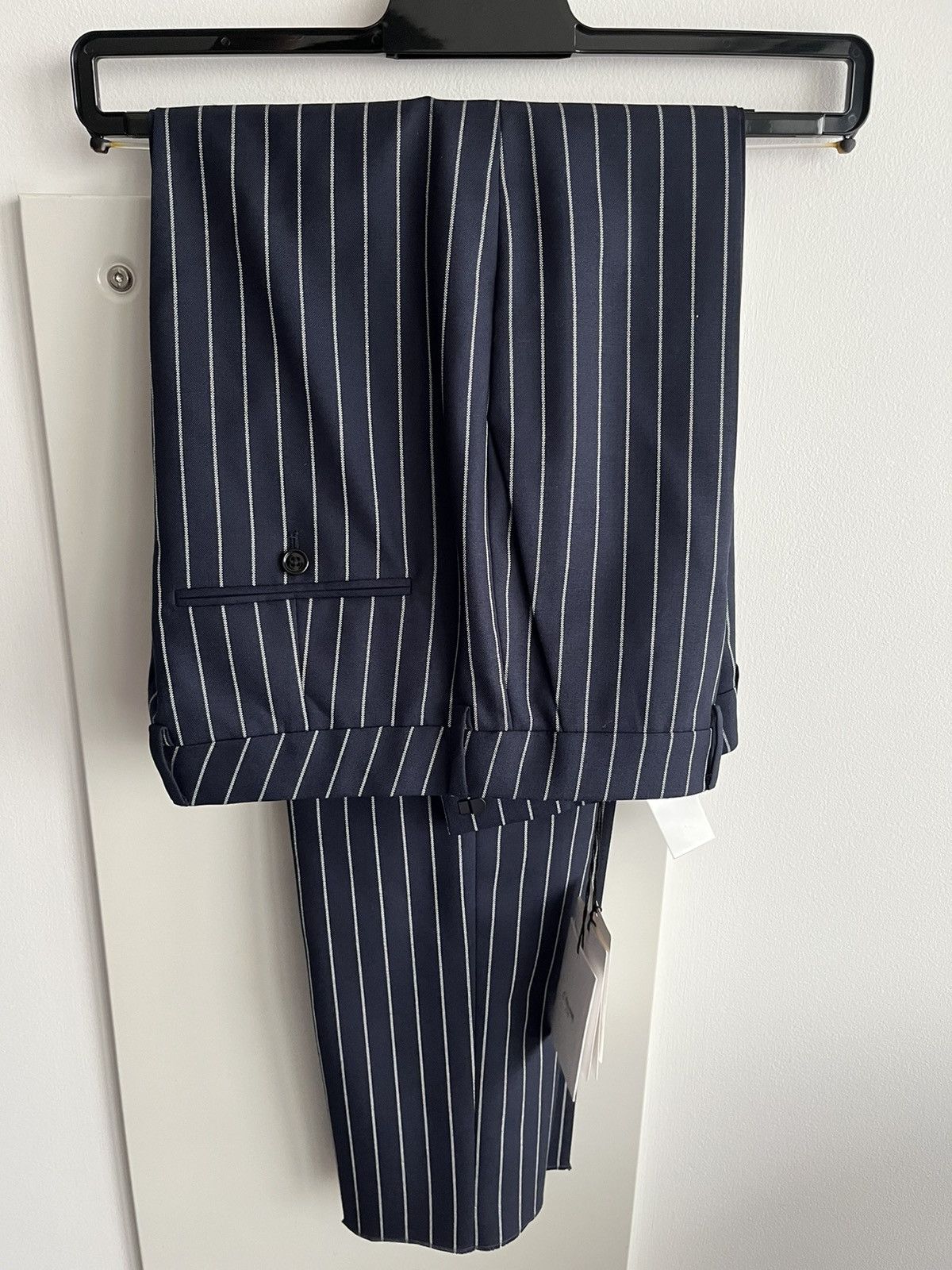 Celine × Hedi Slimane Rare Super Runway Brand New Celine by Hedi Wool Striped Pant Size US 34 / EU 50 - 8 Thumbnail