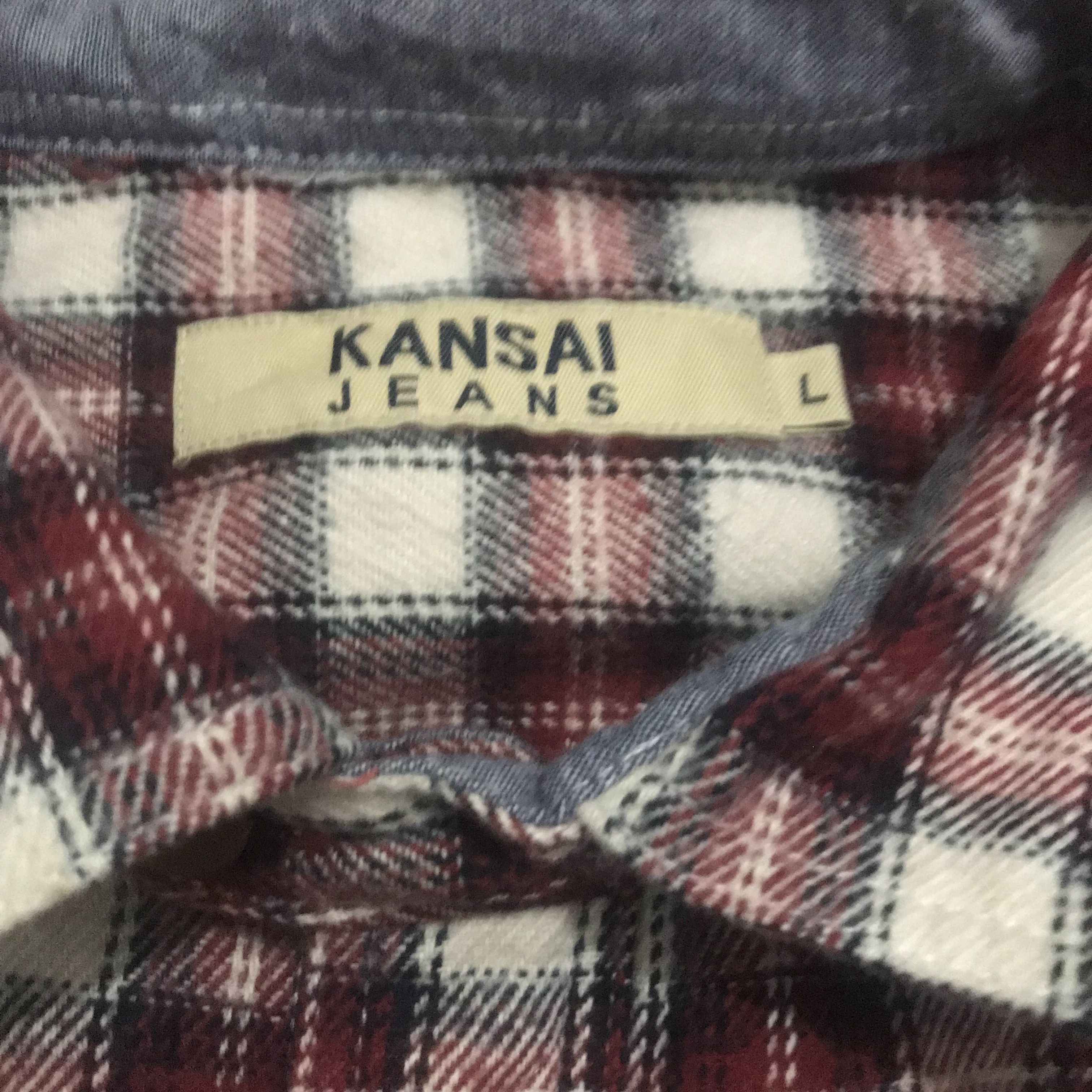Japanese Brand Vintage Kansai jeans kansai yamamoto flannel shirt Size US L / EU 52-54 / 3 - 6 Thumbnail