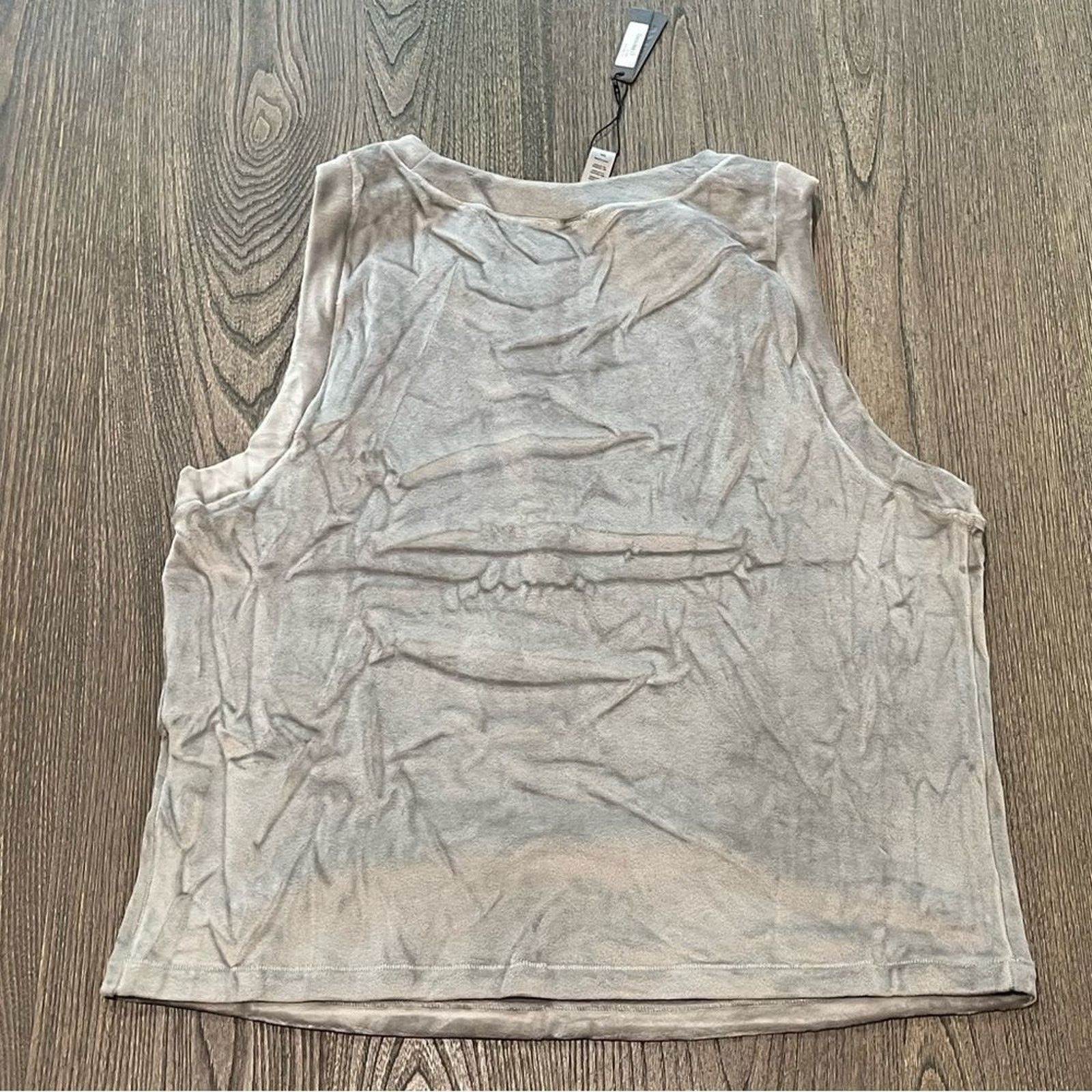 SKIMS NWT Skims Velour Crewneck Tank Smoke Size 2X Size XXL / US 16-18 / IT 52-54 - 3 Thumbnail