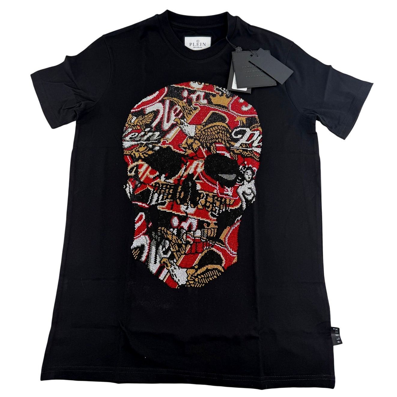 Philipp Plein Philipp Plein Black Skull Stones Round Neck T-Shirt Size 3XL Size US XXL / EU 58 / 5 - 6 Thumbnail
