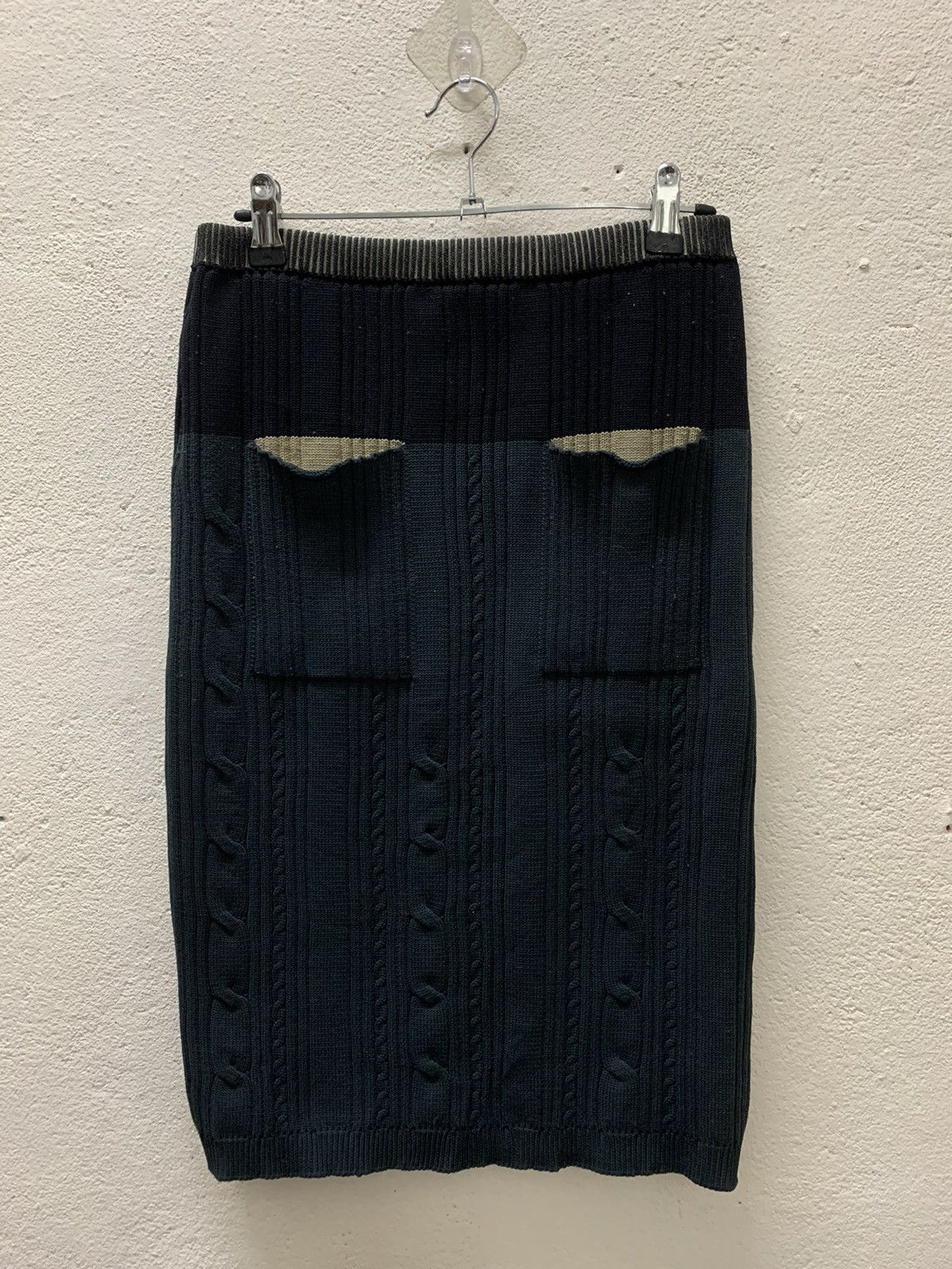 Issey Miyake Issey Miyaki Pleats Please Pocket Point bi-Colour Knit Skirt Size 26" / US 2 / IT 38 - 3 Thumbnail