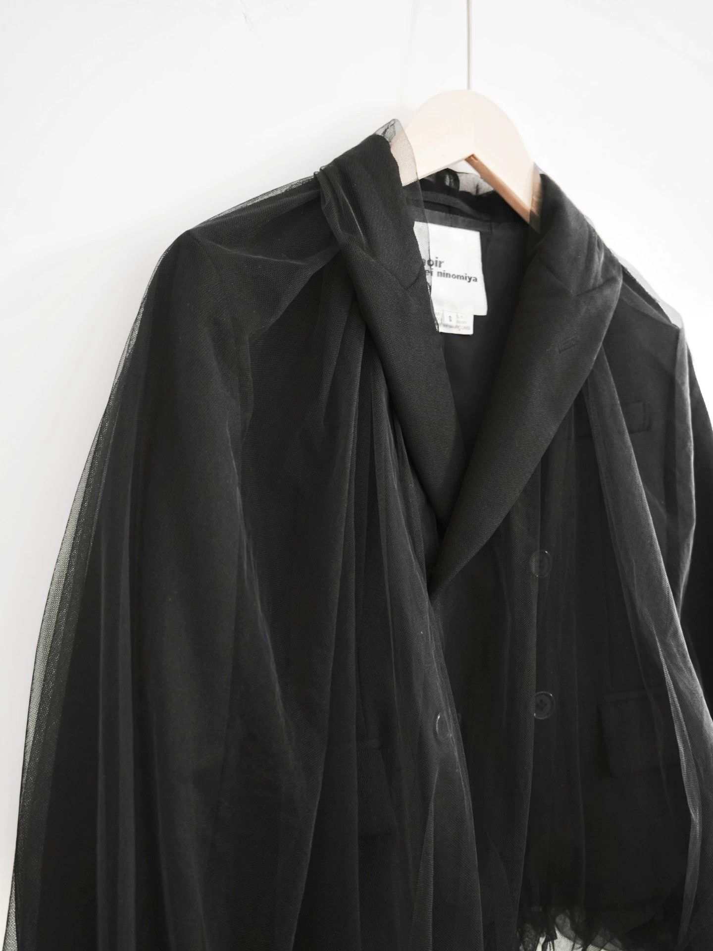 Noir Kei Ninomiya Noir Kei Ninomiya 18AW Puff Tulle Wool Suit Jacket Size S / US 4 / IT 40 - 4 Thumbnail