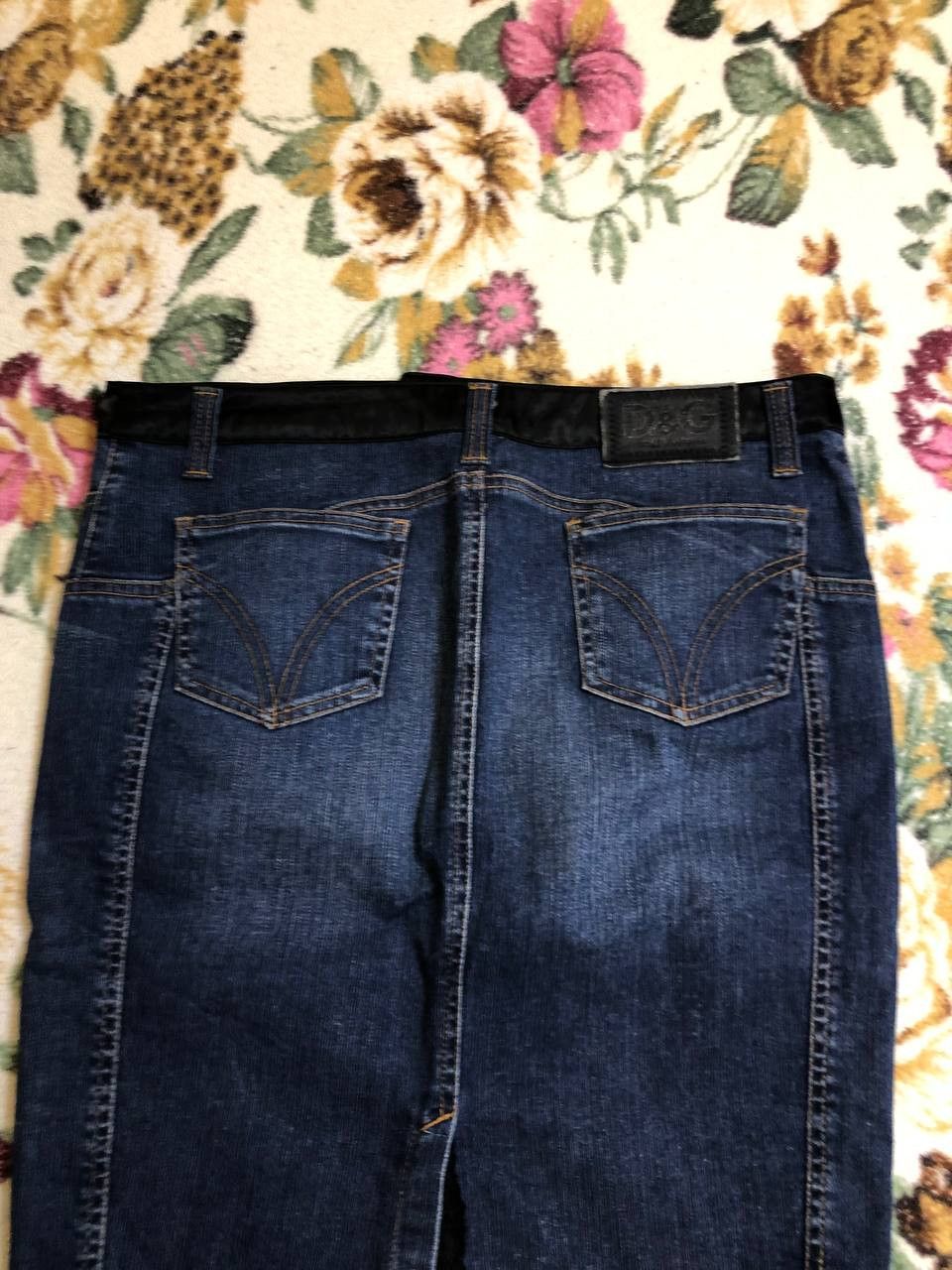 Dolce & Gabbana Dolce Gabbana High Waist Stretch Casual Midi Denim skirt Size 32" / US 10 / IT 46 - 17 Thumbnail