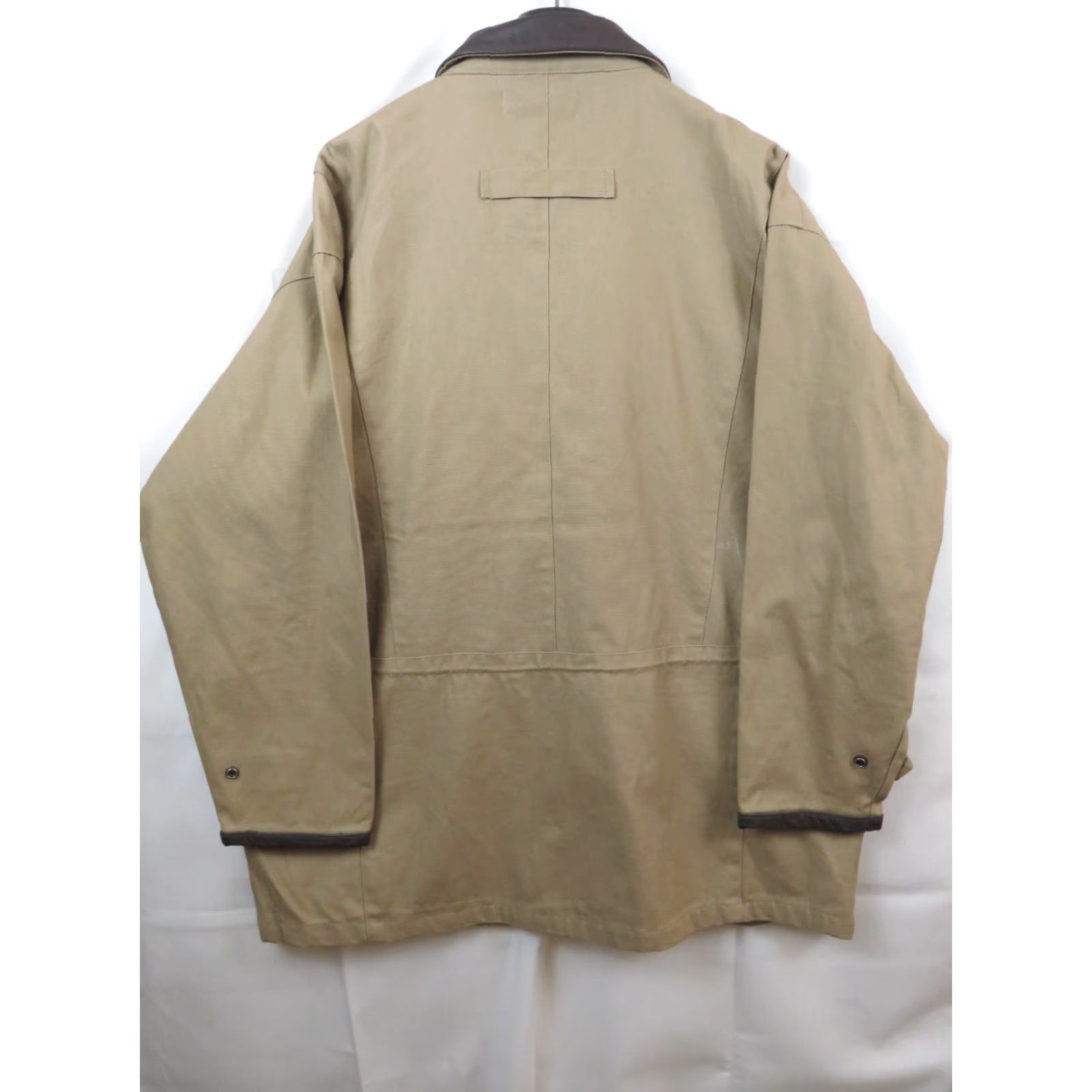 Vintage VINTAGE AMI MENS Jacket Canvas Outerwear Beige XL Leather Trim Collar & Sleeve CASUAL Men XL Beige Canvas Jacket Leather Trim Collar & Sleeve AMI MENS Size US XL / EU 56 / 4 - 6 Thumbnail