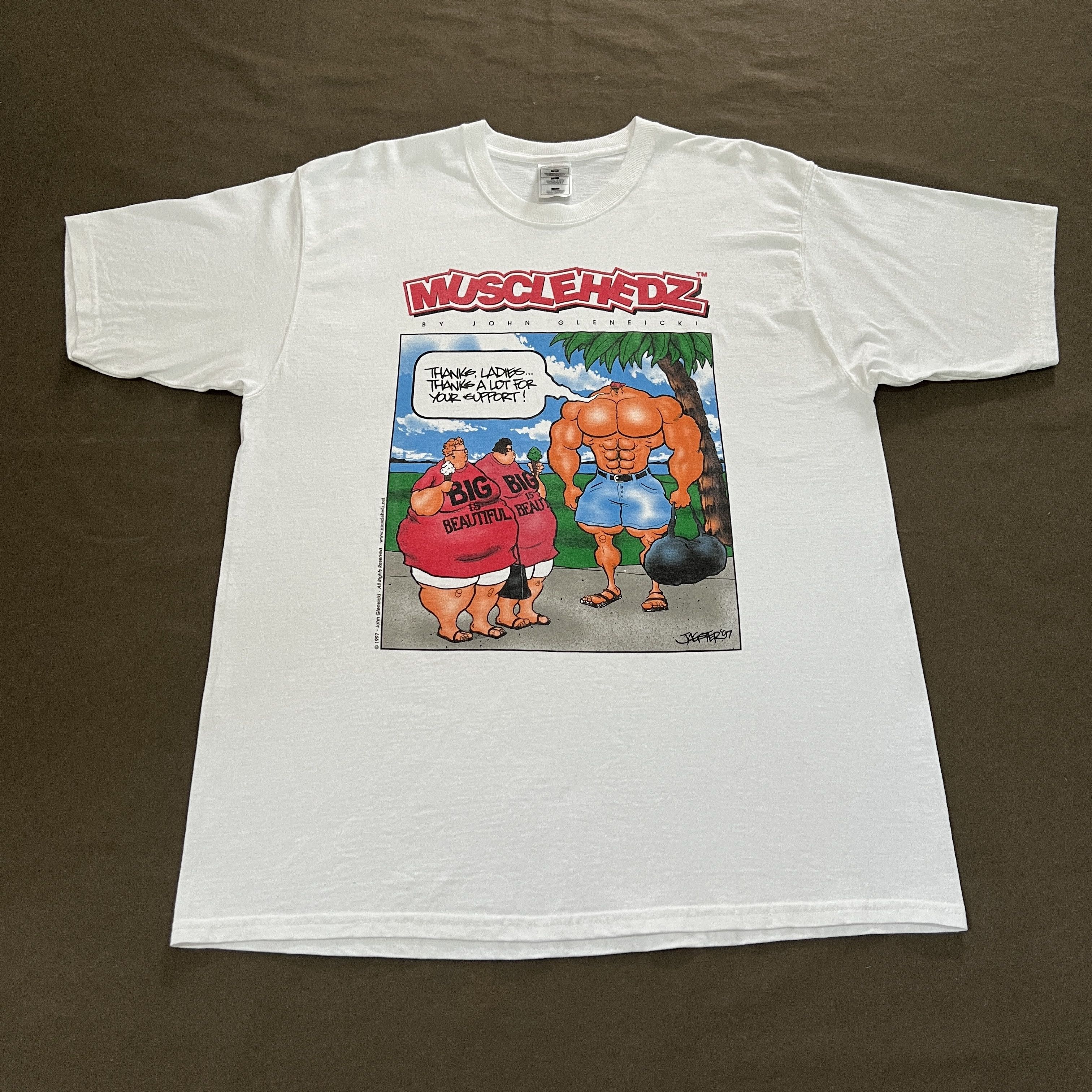 Vintage Vintage 90s Musclehedz John Gleneicki Gold’s gym Fitness Tee Size US L / EU 52-54 / 3 - 2 Thumbnail