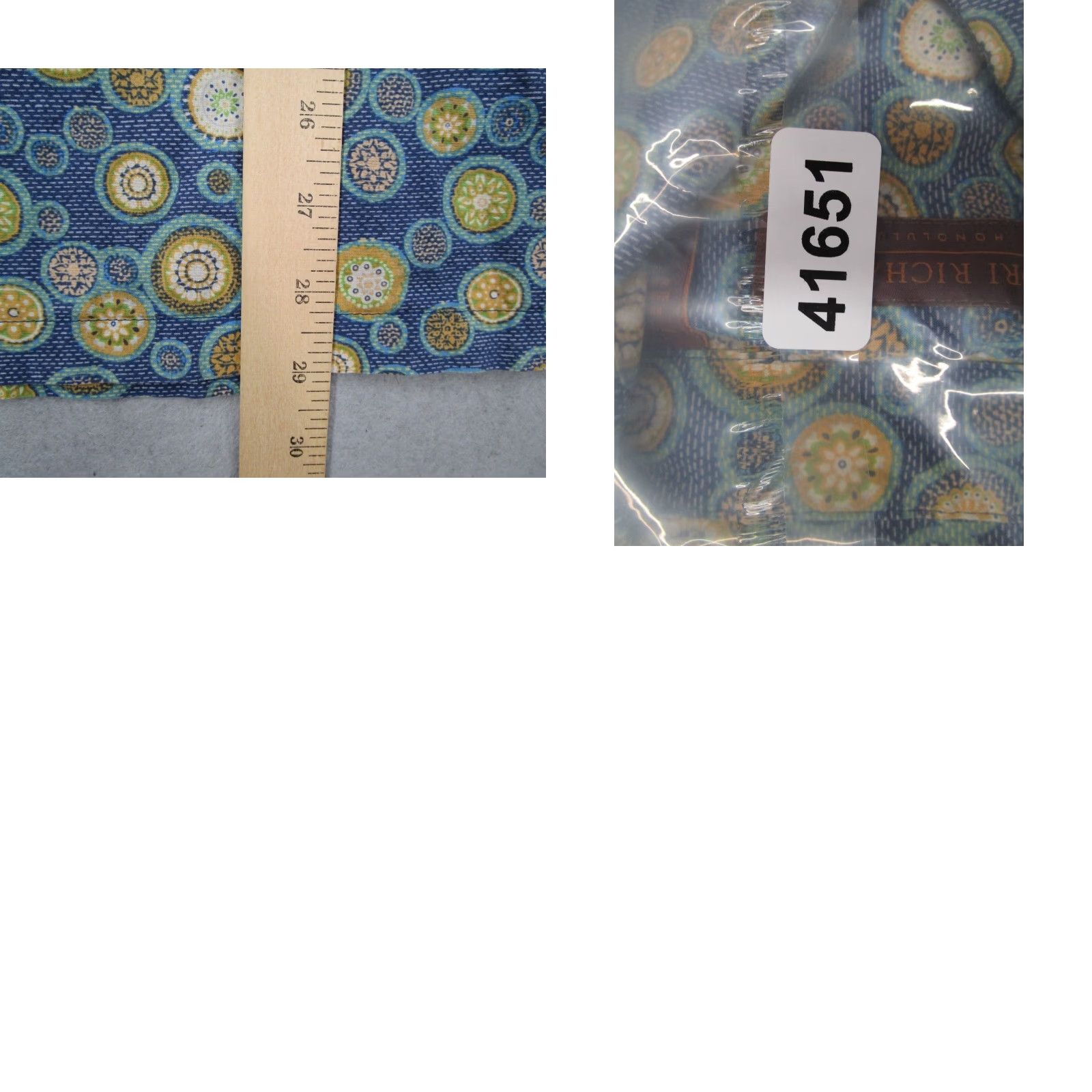 Tori Richard Tori Richard Shirt Mens Large Blue Button Up Hawaiian Cotton Lawn Geometric 60s 70s Retro Tropical Shirt Mens L Blue Size US L / EU 52-54 / 3 - 8 Thumbnail