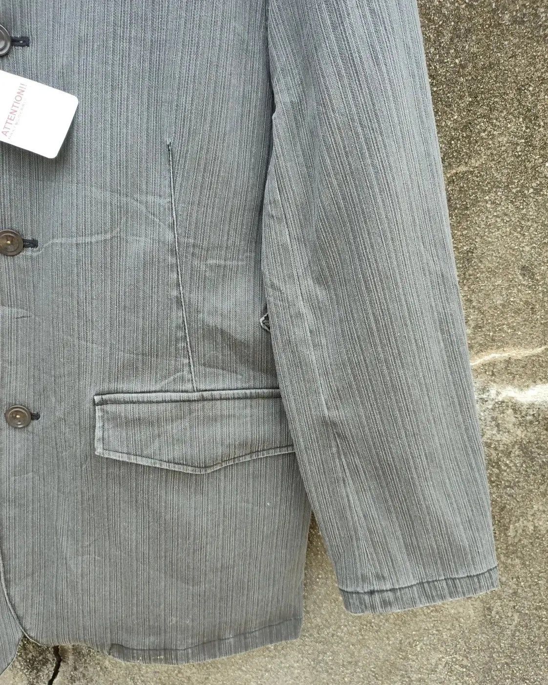 Designer × Japanese Brand Urban Taste Gray Pinstripe Workwear Jacket (Size 2L) Size US L / EU 52-54 / 3 - 4 Thumbnail