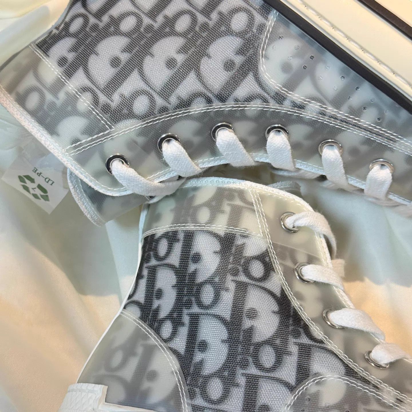 Dior Dior B27 Black & White DR Print Sneakers 37 99 New Size US 6.5 / IT 36.5 - 7 Thumbnail