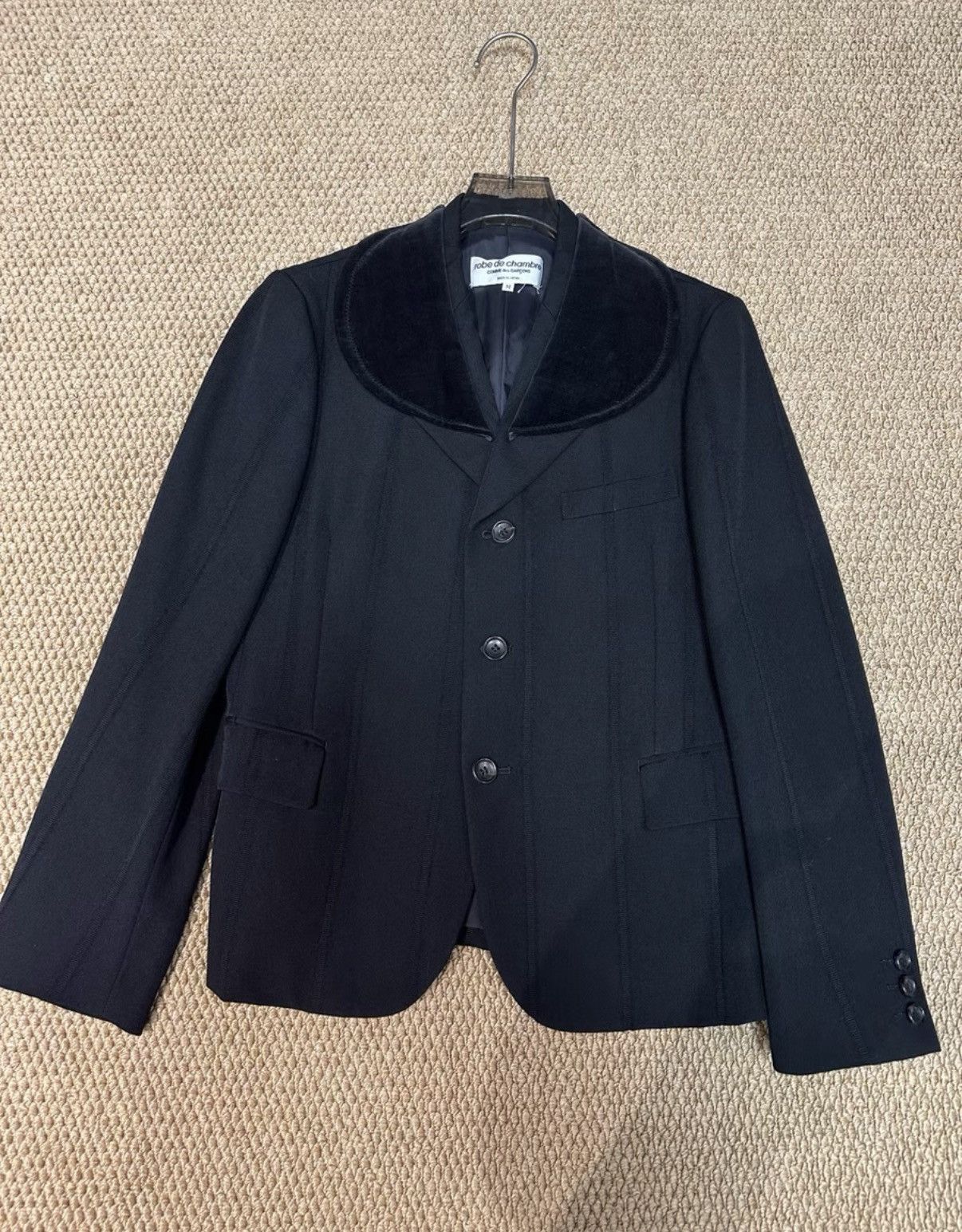 Comme des Garcons Comme des Garçons Velvet Jacket with Heart Collar K23 Size M / US 6-8 / IT 42-44 - 1 Thumbnail