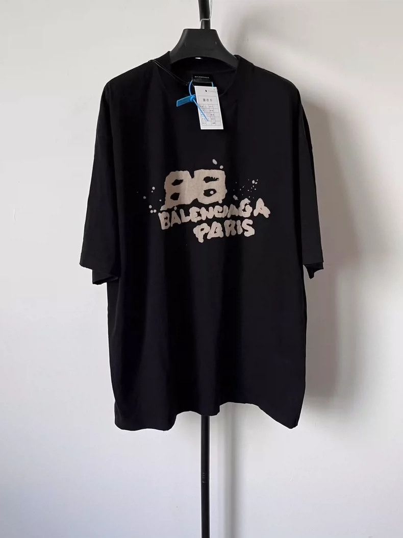 Balenciaga Balenciaga Letter print crew neck pullover short sleeve T- Size US L / EU 52-54 / 3 - 1 Thumbnail