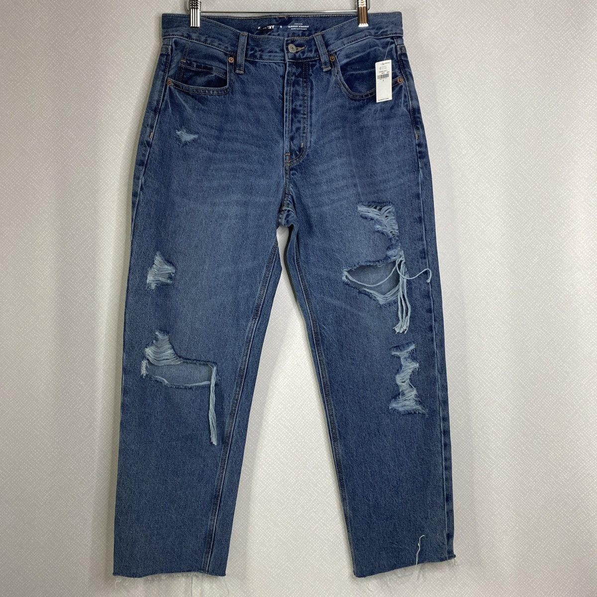 Old Navy Old Navy High-Rise Straight Distressed Women's Jeans Sz 8 Size 30" / US 8 / IT 44 - 2 Thumbnail