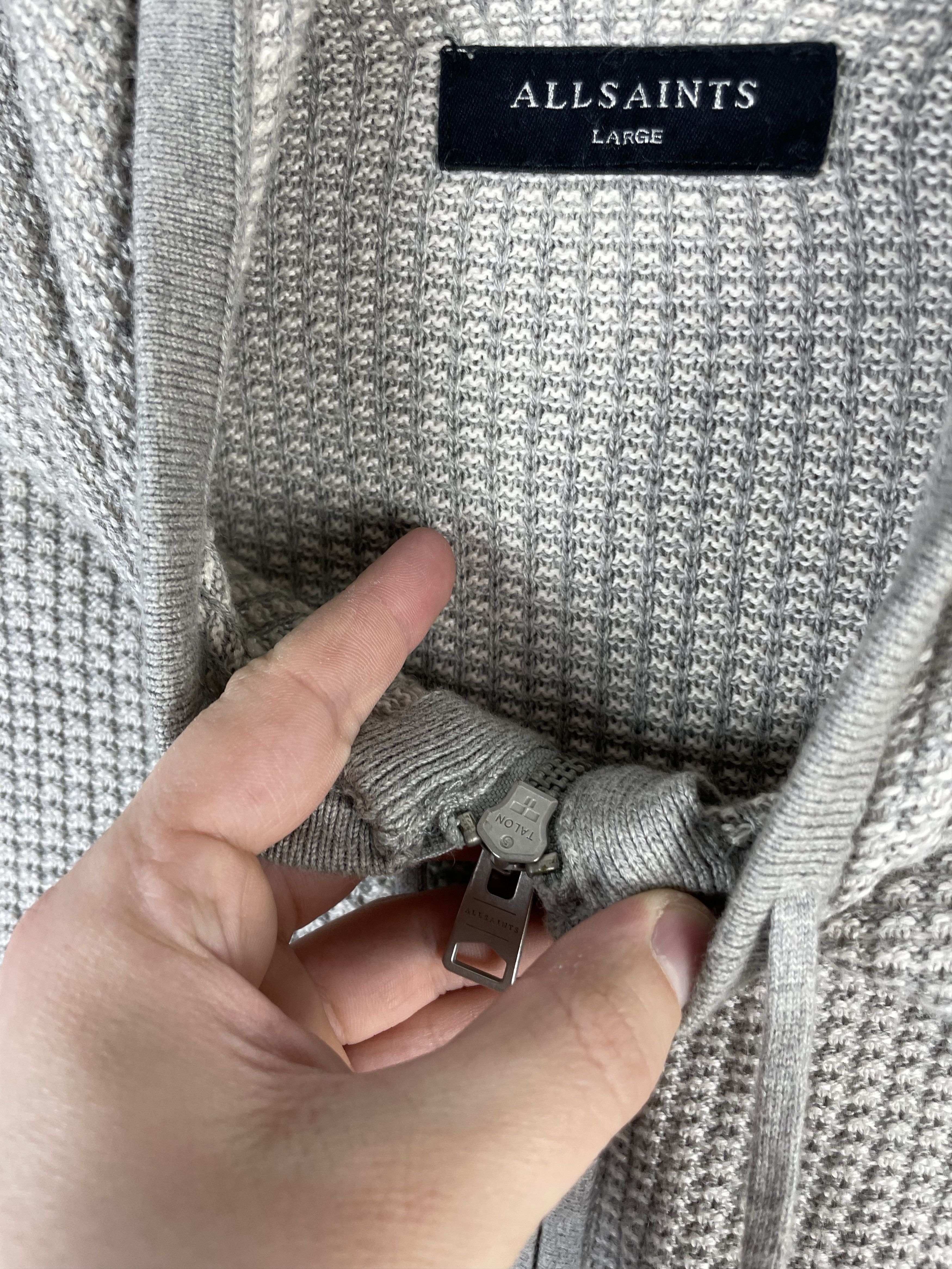 Allsaints Vintage Allsaints Knit Zip Hoodie Size US L / EU 52-54 / 3 - 8 Thumbnail