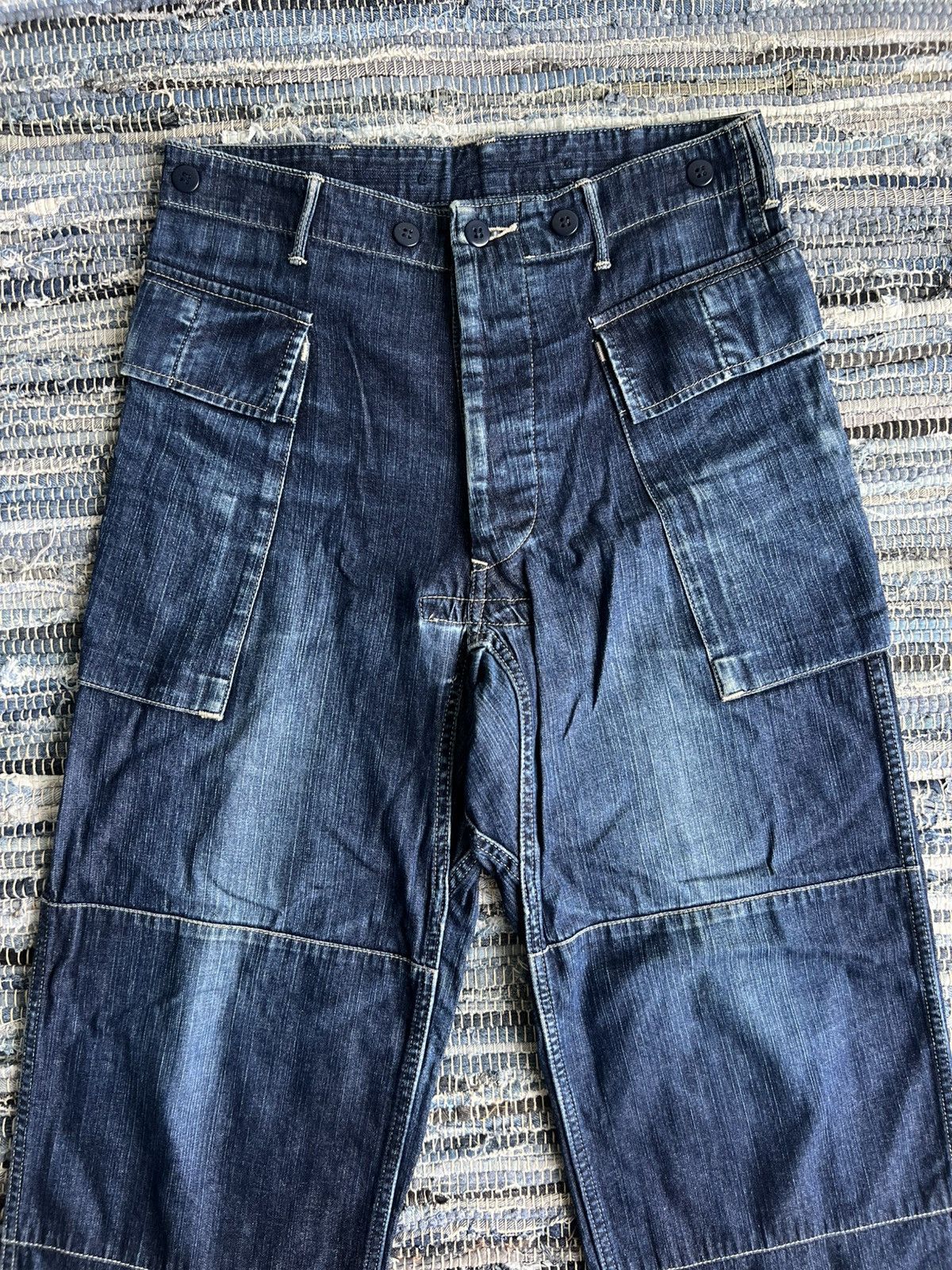 General Research AW10 GR War Field Wear M.C Cargo Mod USN Monkey Pants Denim Size US 31 - 4 Thumbnail