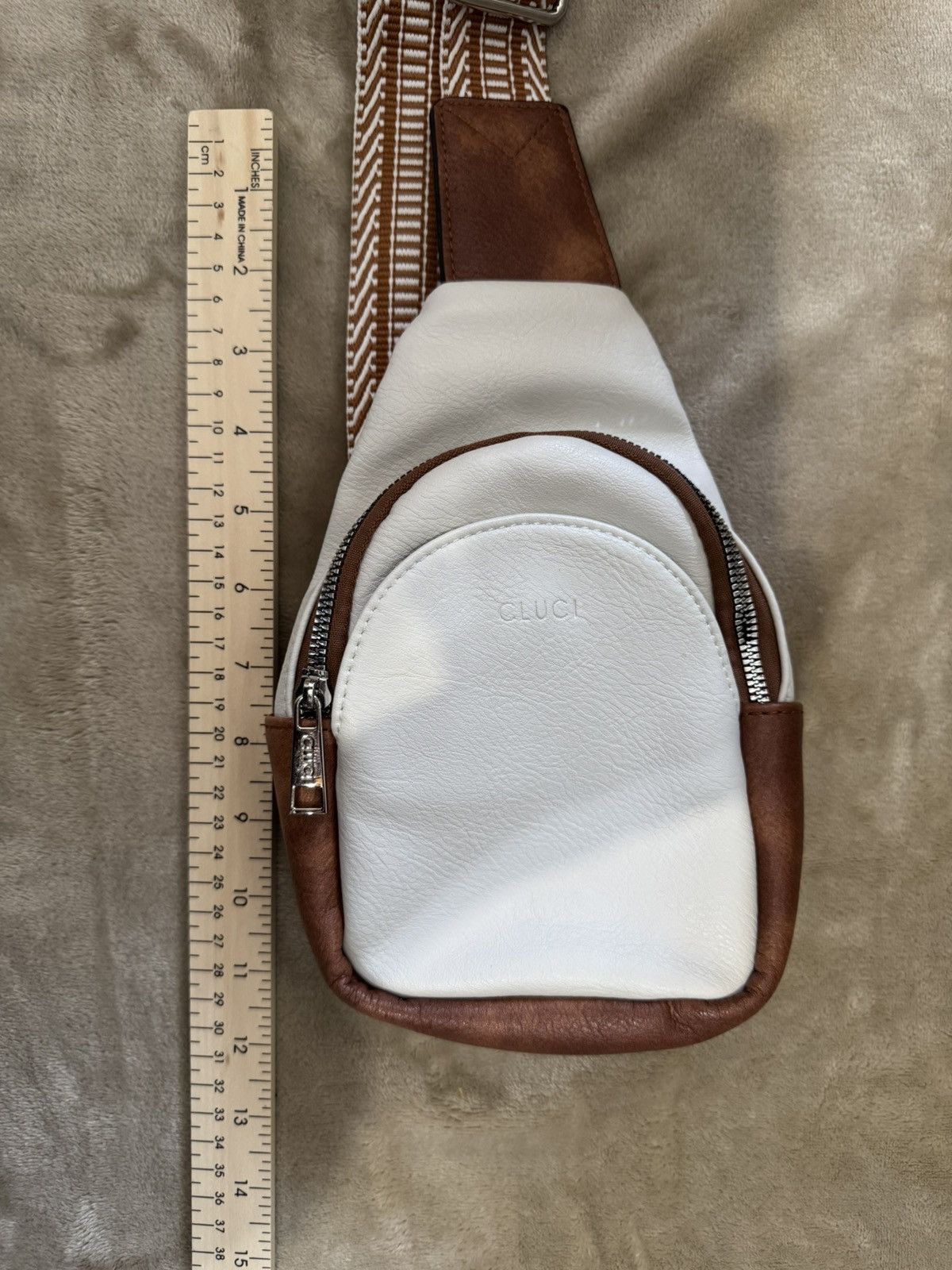Other CLUCI Women’s Crossbody Bag Color White With Brown Size ONE SIZE - 6 Thumbnail