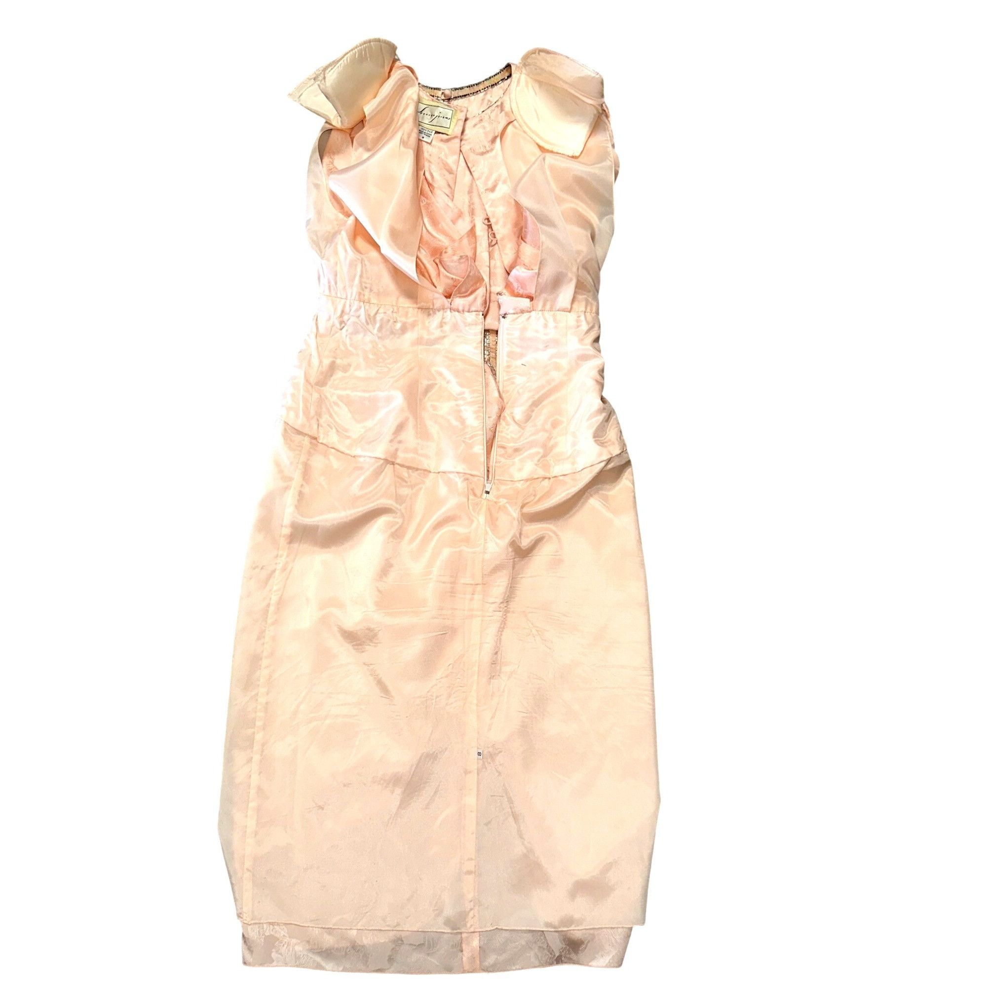 Other All Silk Vintage Dress by Spencer Jeremy 8 Pink Sequin Beade Size M / US 6-8 / IT 42-44 - 11 Thumbnail