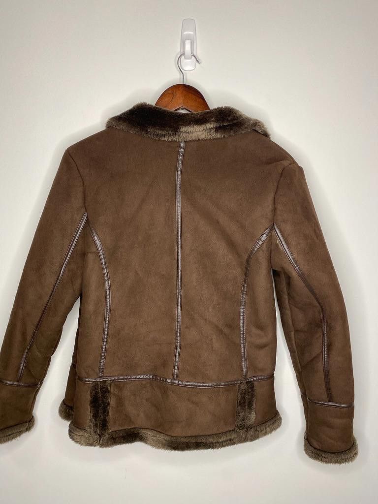 Designer Estudio Full Zip Faux Leather Fur Jacket Size Medium Size M / US 6-8 / IT 42-44 - 6 Thumbnail