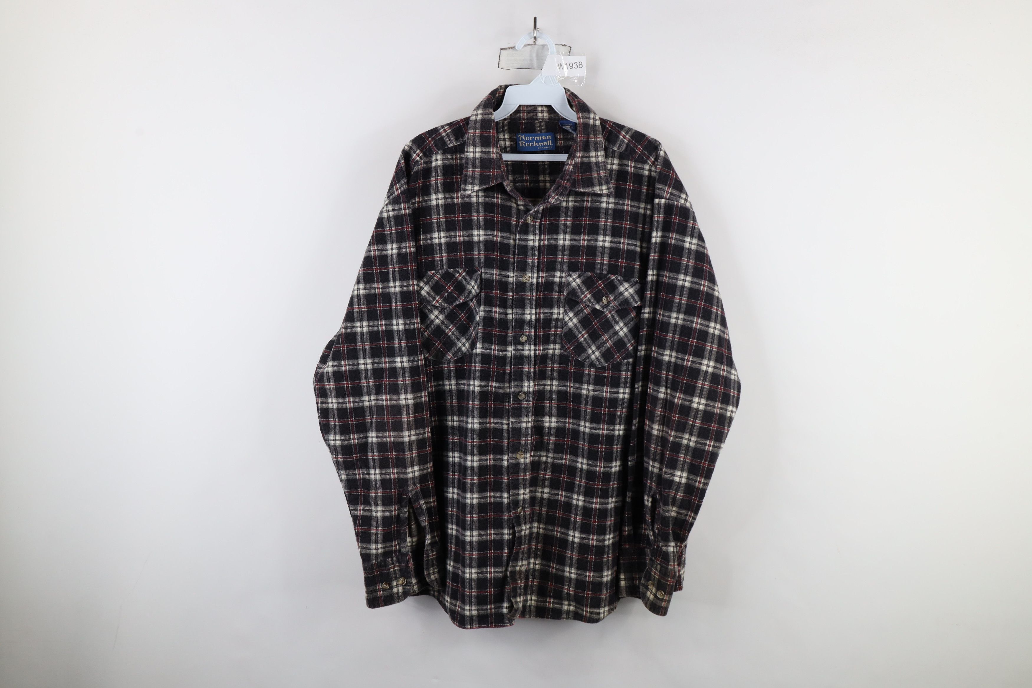 Vintage Vintage 90s Streetwear Flannel Collared Button Shirt Plaid Size US XL / EU 56 / 4 - 1 Thumbnail
