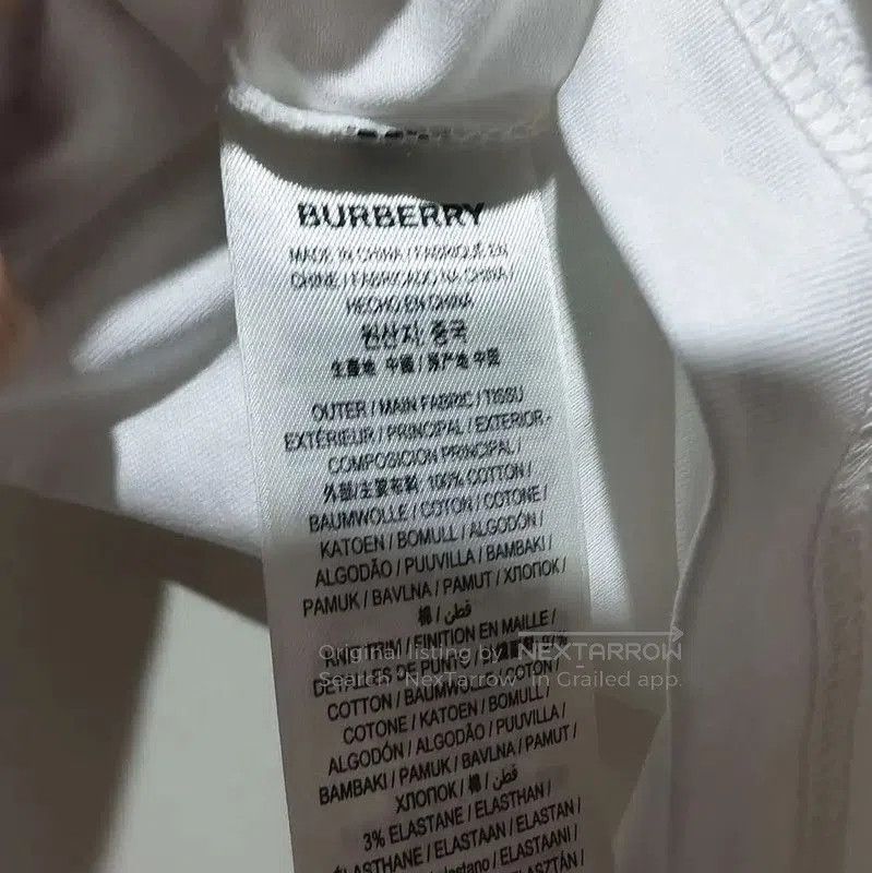 Burberry Burberry Embroidered Cotton Short Sleeve T-Shirt. Size XXS / US 00 / IT 34 - 6 Thumbnail