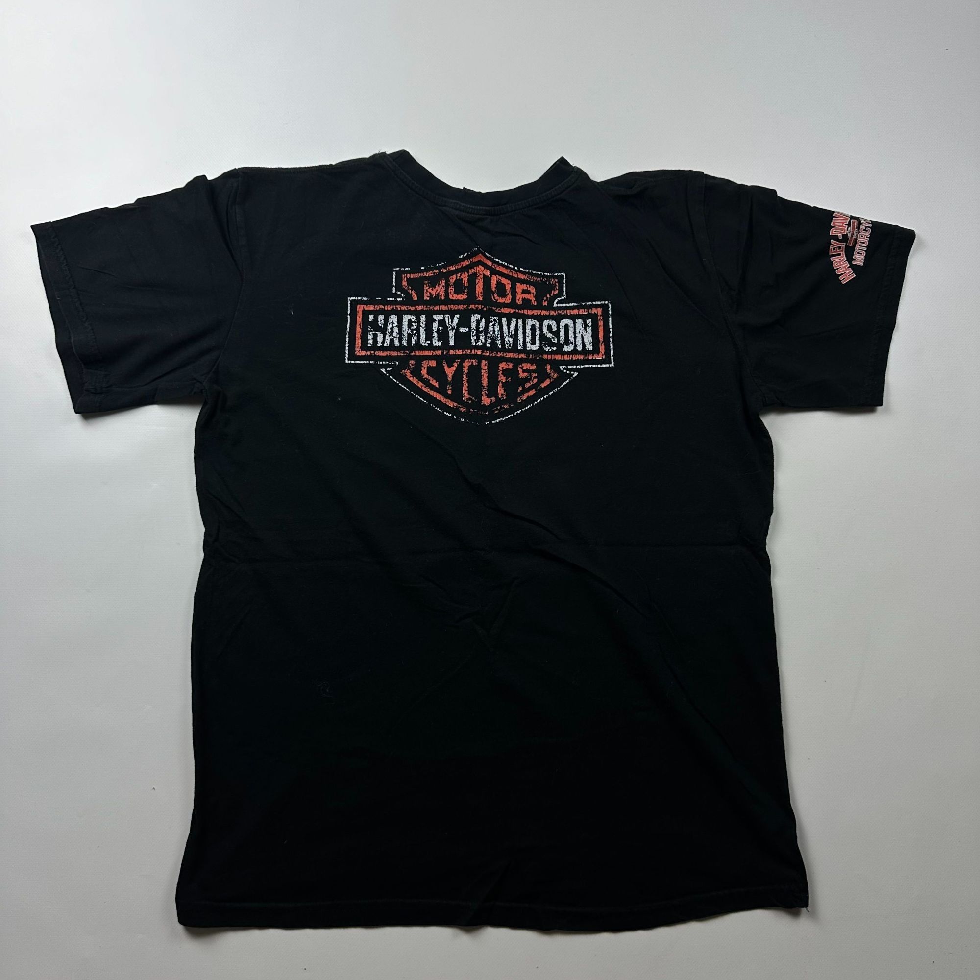 Harley Davidson Vintage Harley-Davidson Black T-Shirt with Red-Toned Motorcy Size US L / EU 52-54 / 3 - 3 Thumbnail