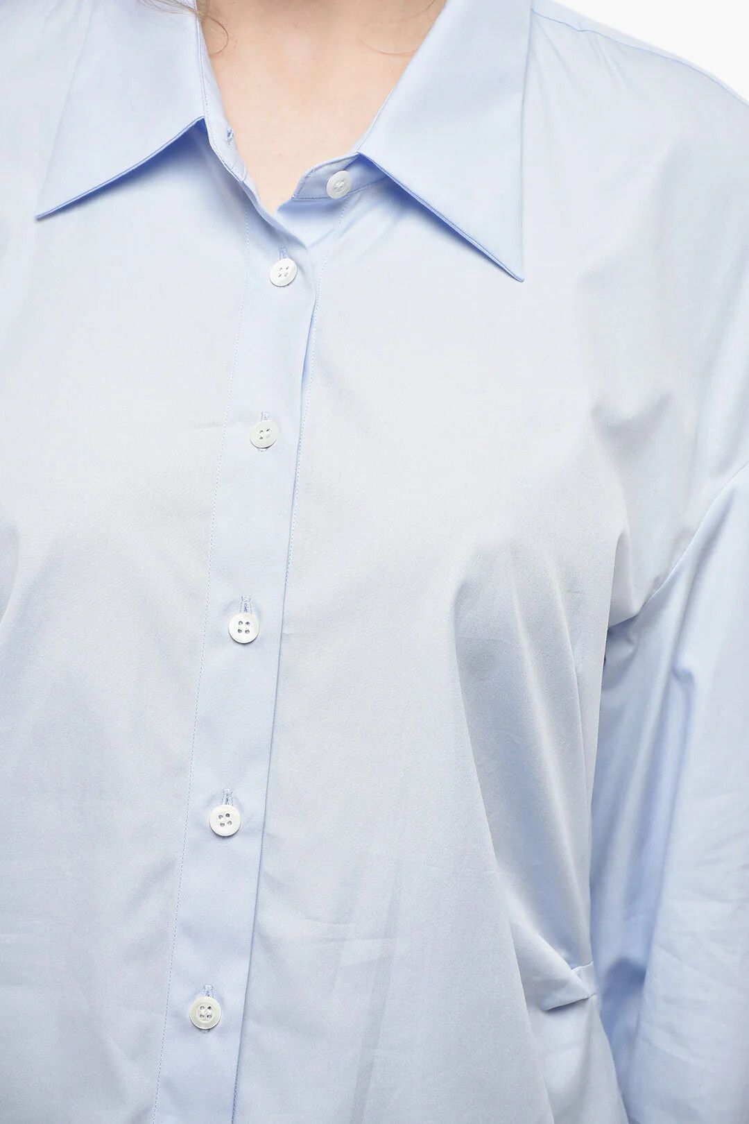 Dries Van Noten og1mm0426 Poplin Shirt in Light Blue Size M / US 6-8 / IT 42-44 - 3 Thumbnail