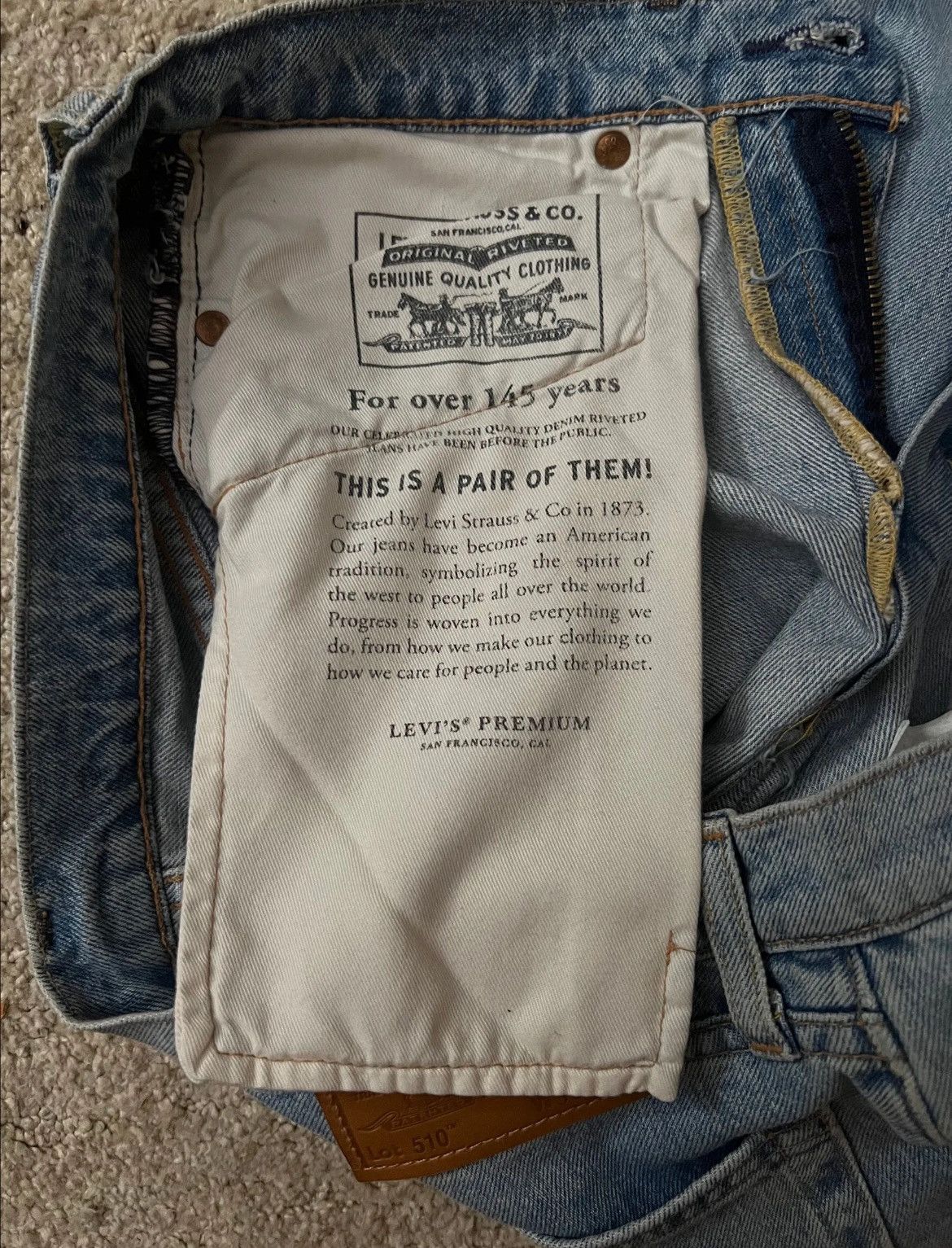 Levi's Vintage Clothing Authentic Levi 510s Size 30" / US 8 / IT 44 - 4 Thumbnail