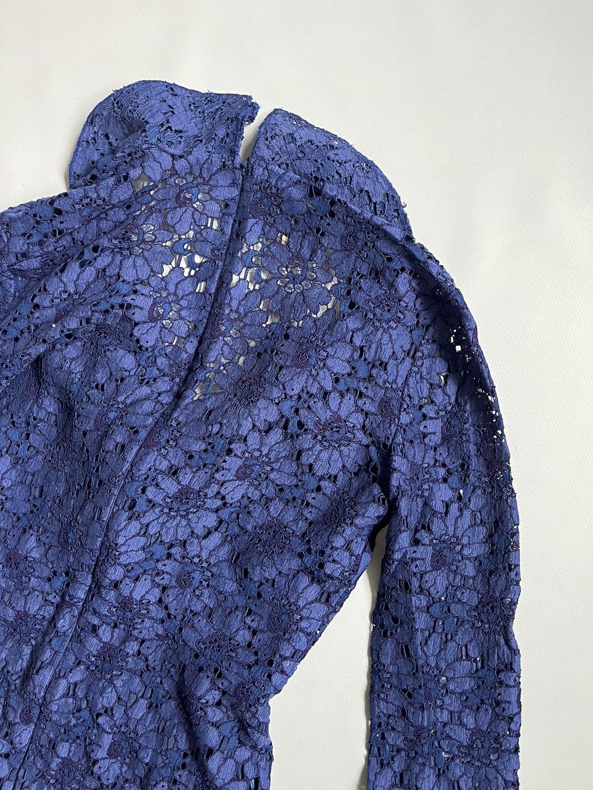 Gucci Gucci Blue Floral Lace Polyamide Dress Size M / US 6-8 / IT 42-44 - 14 Thumbnail