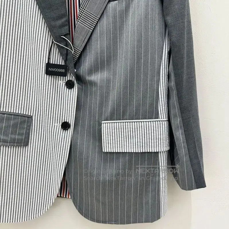 Thom Browne Thom Browne Color-Block Long Sleeve Coat for Men . Size US M / EU 48-50 / 2 - 3 Thumbnail