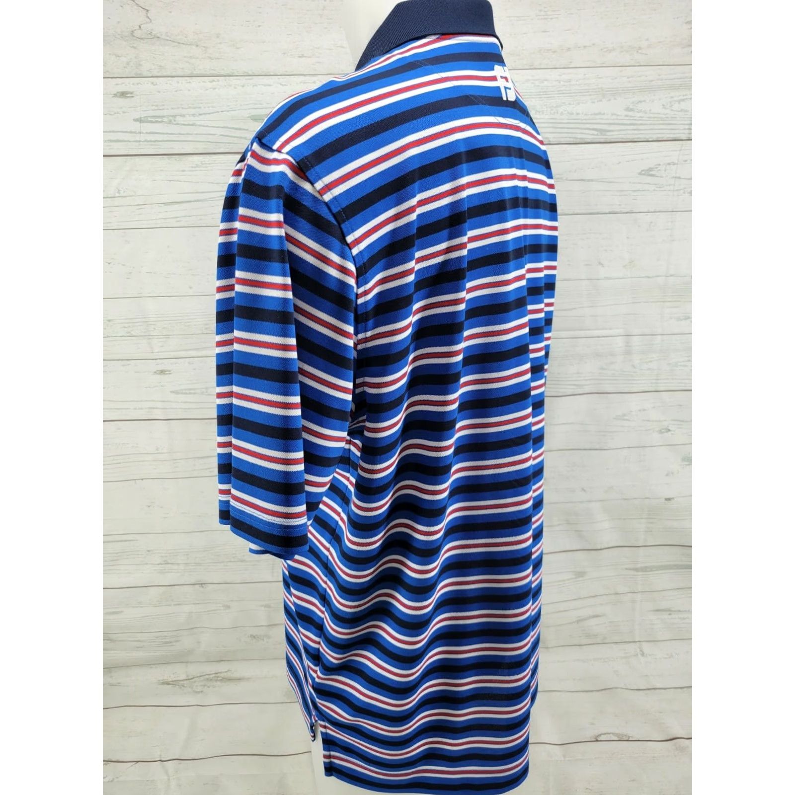 Footjoy FootJoy FJ Golf Polo Shirt Mens Large Blue Red Black Striped Logo Shirt Polo Sportswear Casual Golf Size US L / EU 52-54 / 3 - 7 Thumbnail