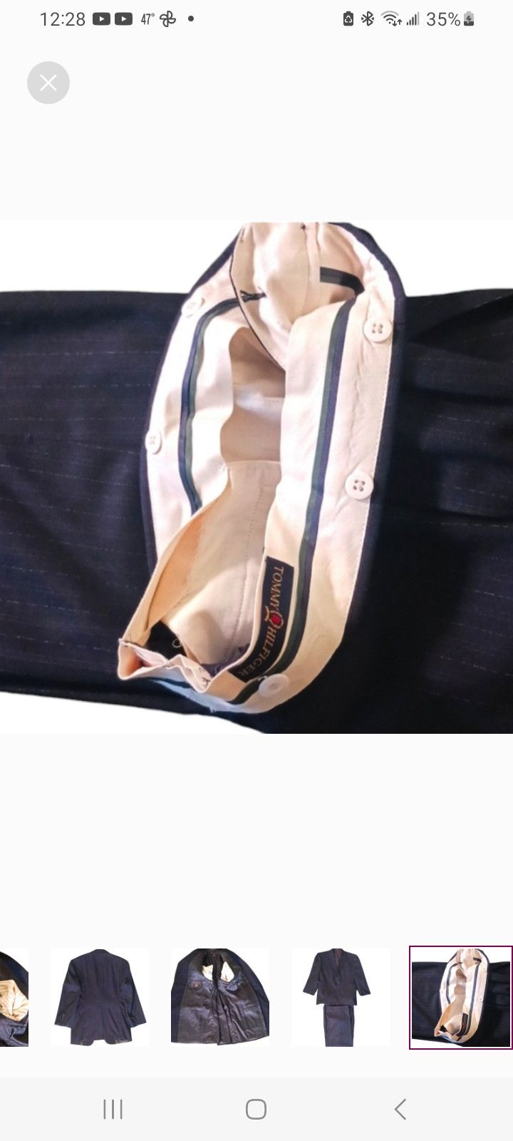 Tommy Hilfiger Vintage Tommy Hilfiger Pinstripe Suit Expressed via BELK Size 42R - 9 Thumbnail