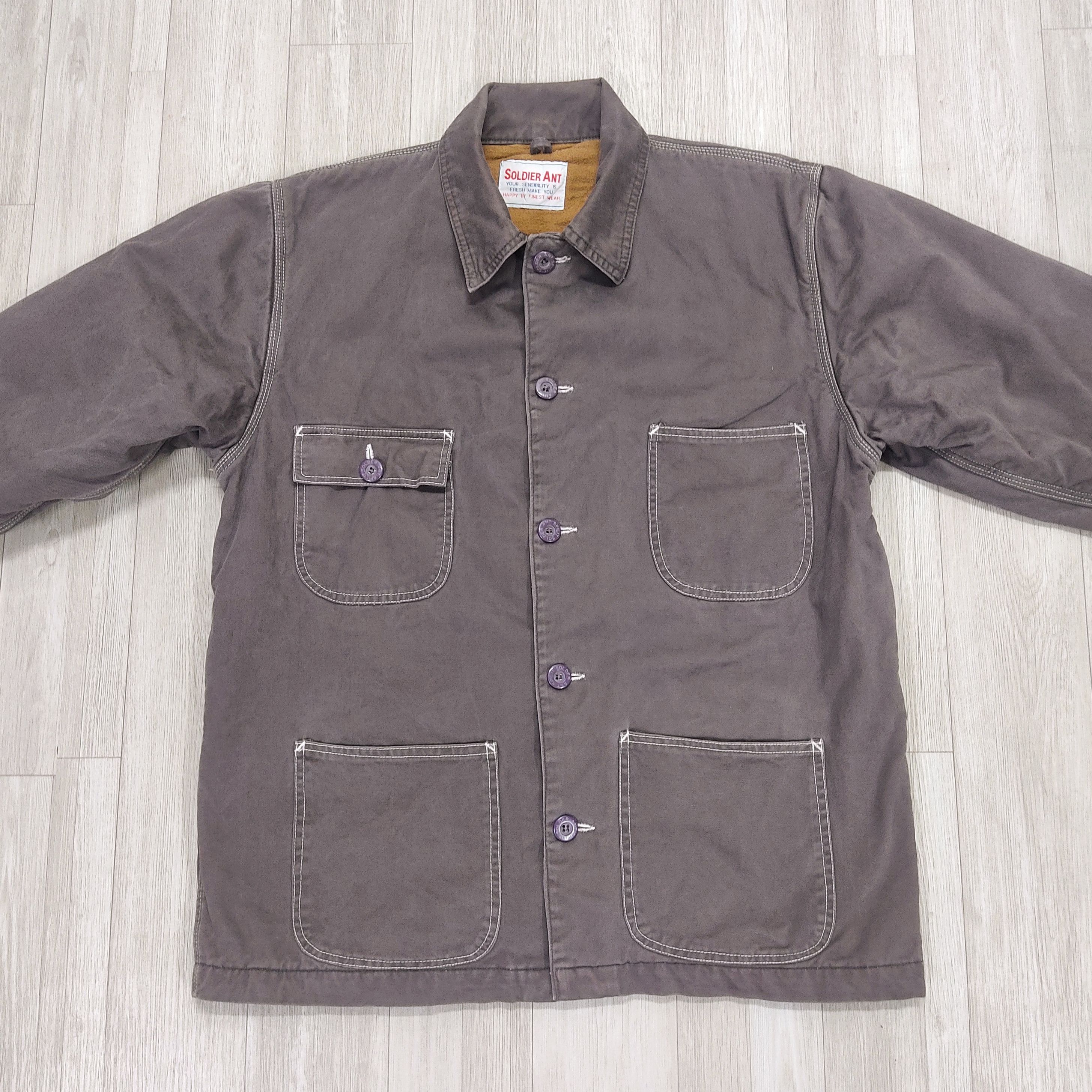 Japanese Brand SPIDER ANT Lined Chore Jacket Kapital Inspired Size US M / EU 48-50 / 2 - 4 Thumbnail