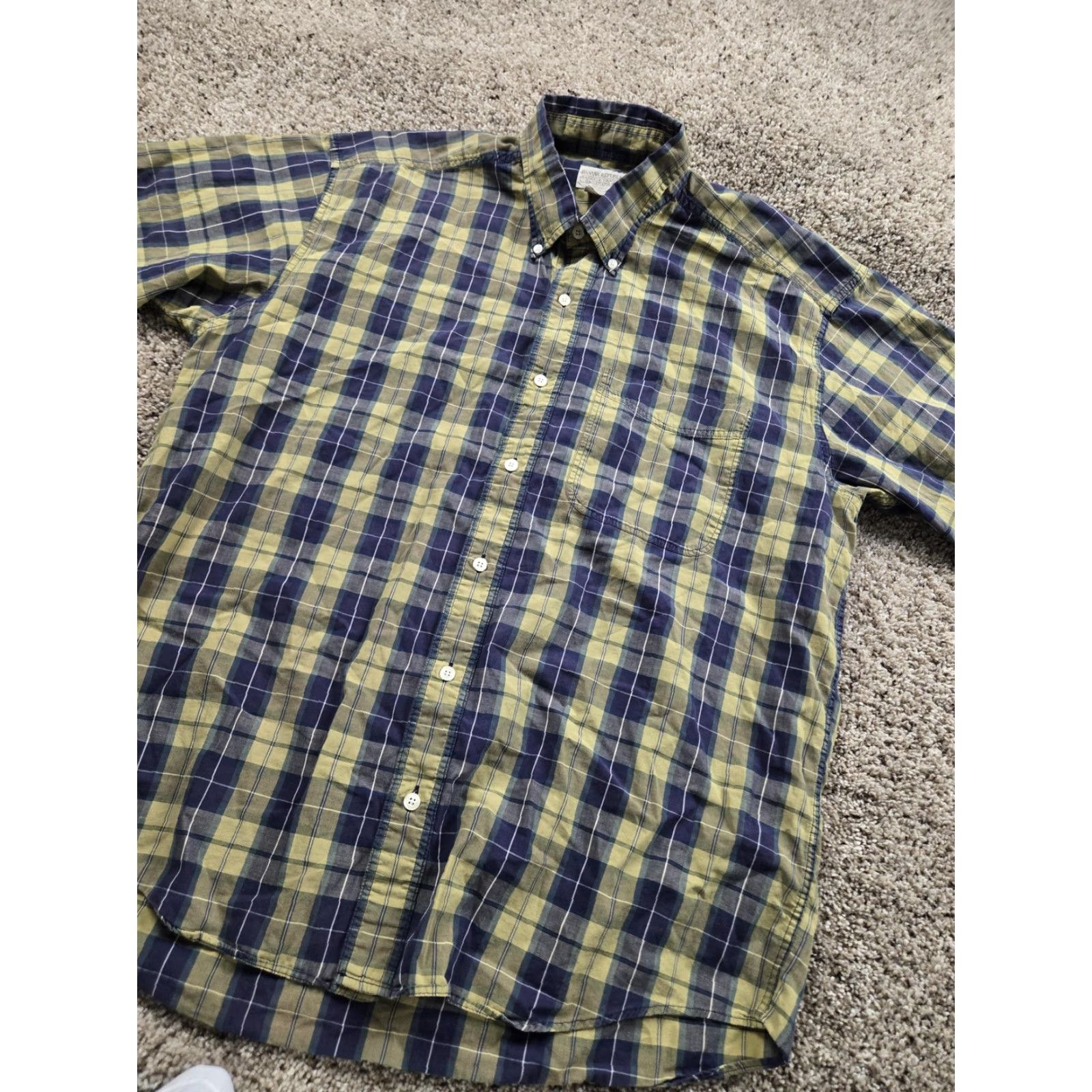 Banana Republic VINTAGE Banana Republic Shirt Mens L Blue Plaid Safari Cotton 90s Size US L / EU 52-54 / 3 - 2 Thumbnail