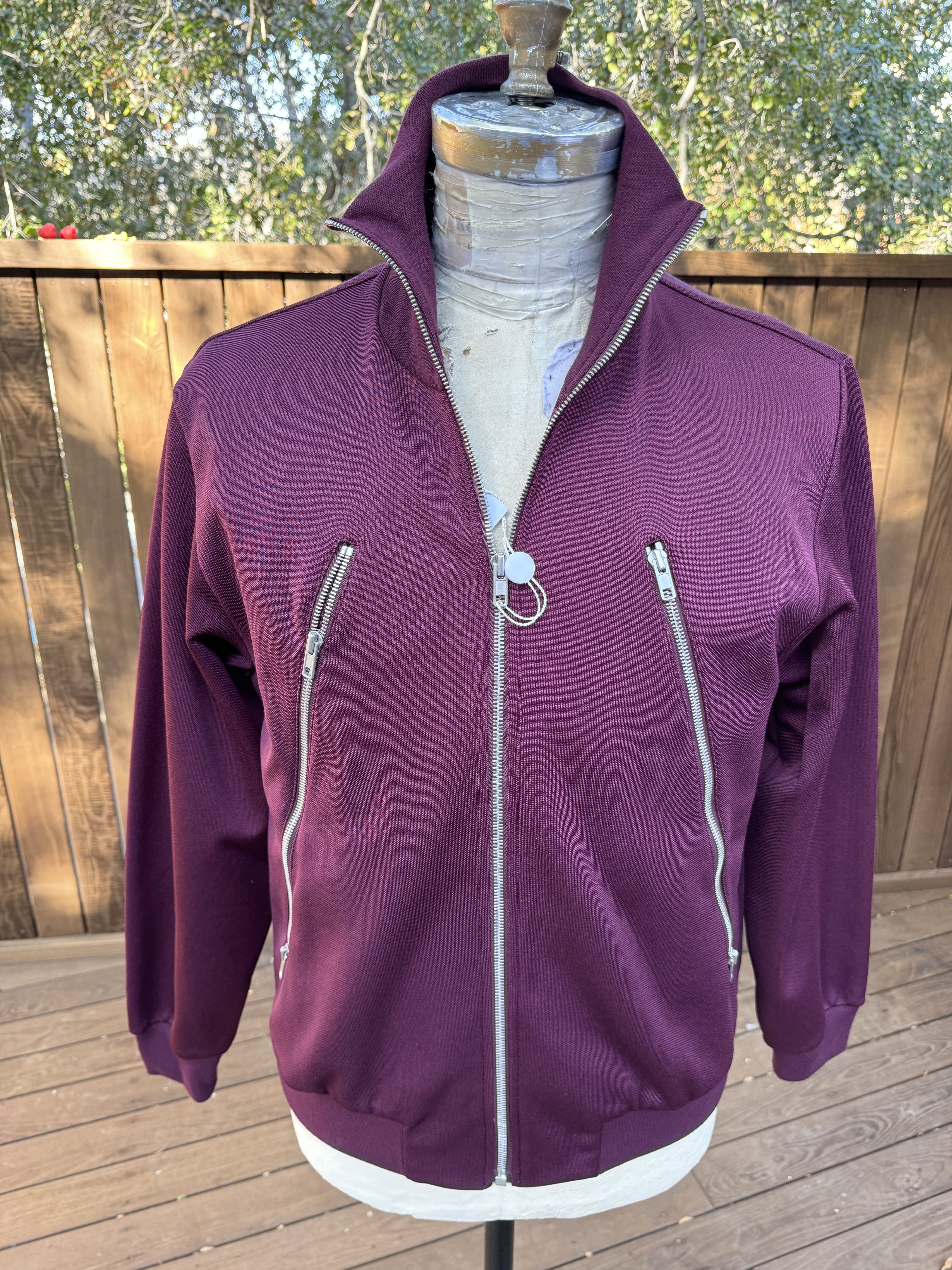 image of Maison Margiela Size 48 Burgandy Track Jacket W/tags, Men's