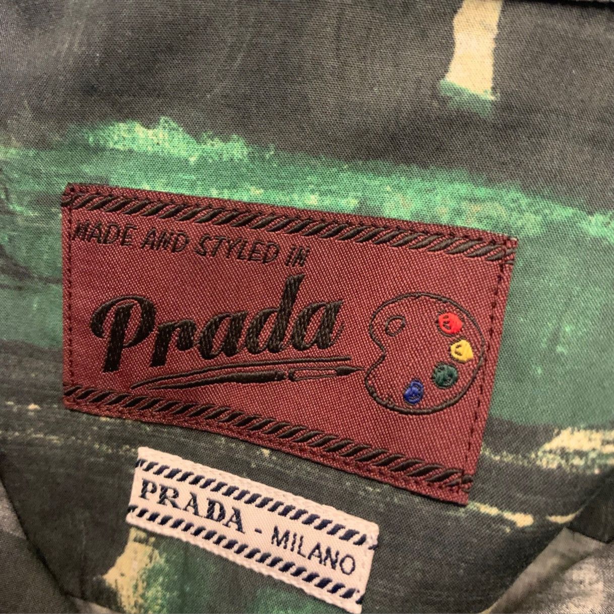 Prada RARE men's Prada "Shetland Village" print shirt Size US L / EU 52-54 / 3 - 5 Thumbnail