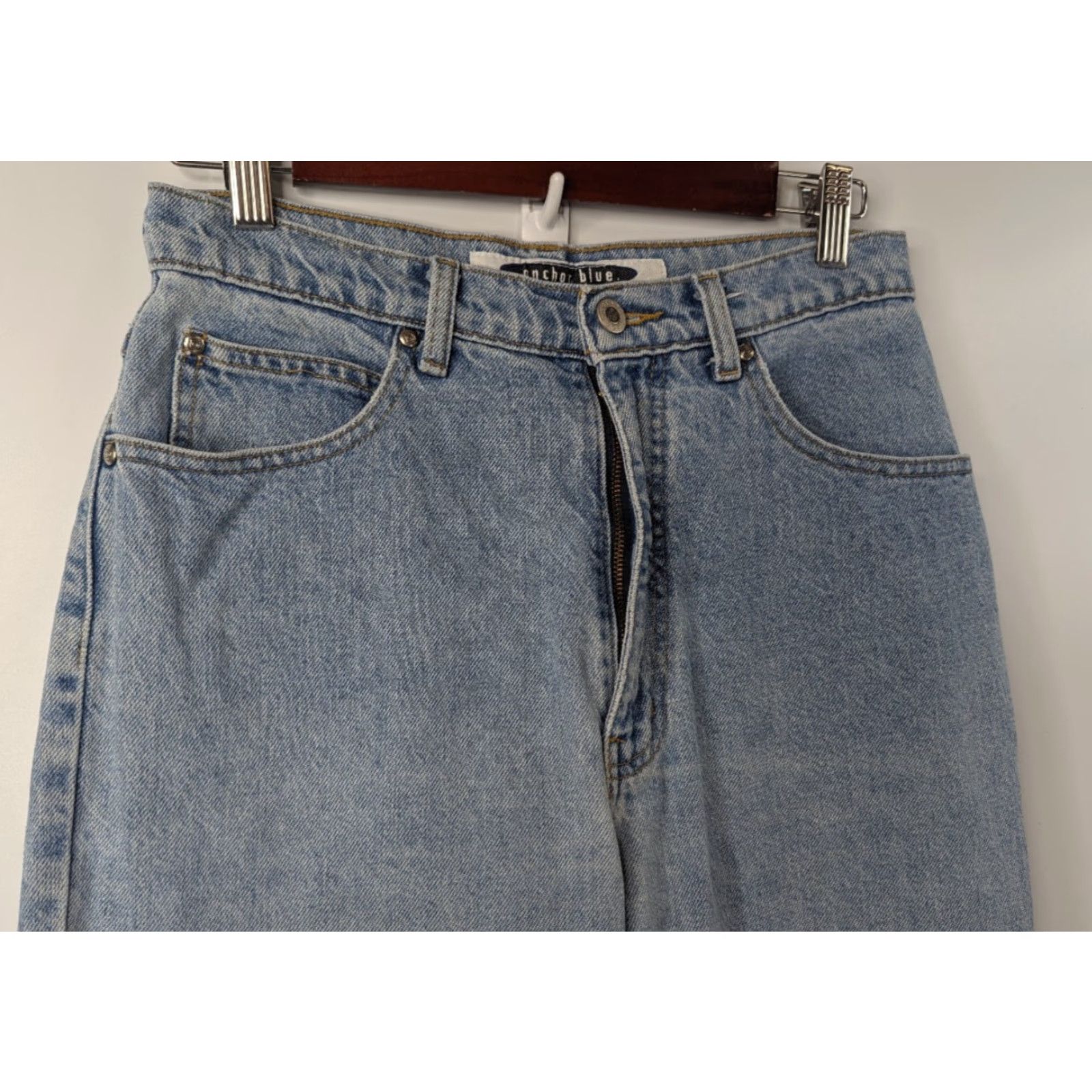 Anchor Blue Anchor Blue Jeans Women's Relaxed Fit 11/12 Blue Vintage 90s High Rise Denim Jeans Size 32" / US 10 / IT 46 - 2 Thumbnail