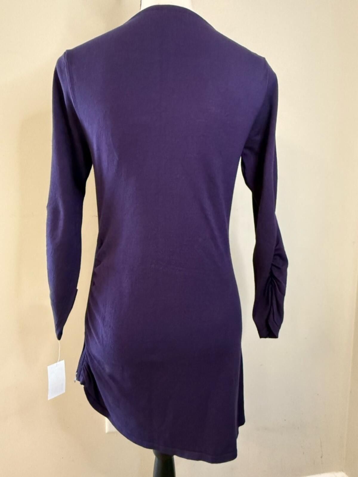 Other Love Always grape purple mini dress side ruching & zip SZ M Size M / US 6-8 / IT 42-44 - 4 Thumbnail