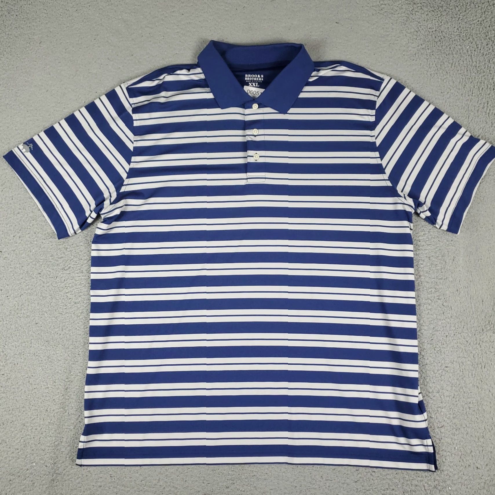 Brooks Brothers Brooks Brothers Polo Shirt Mens 2XL Blue Striped Polyester Casual Short Sleeve Polo Shirt Men 2XL Blue Striped Polyester Casual Short Sleeve Size US XXL / EU 58 / 5 - 2 Thumbnail