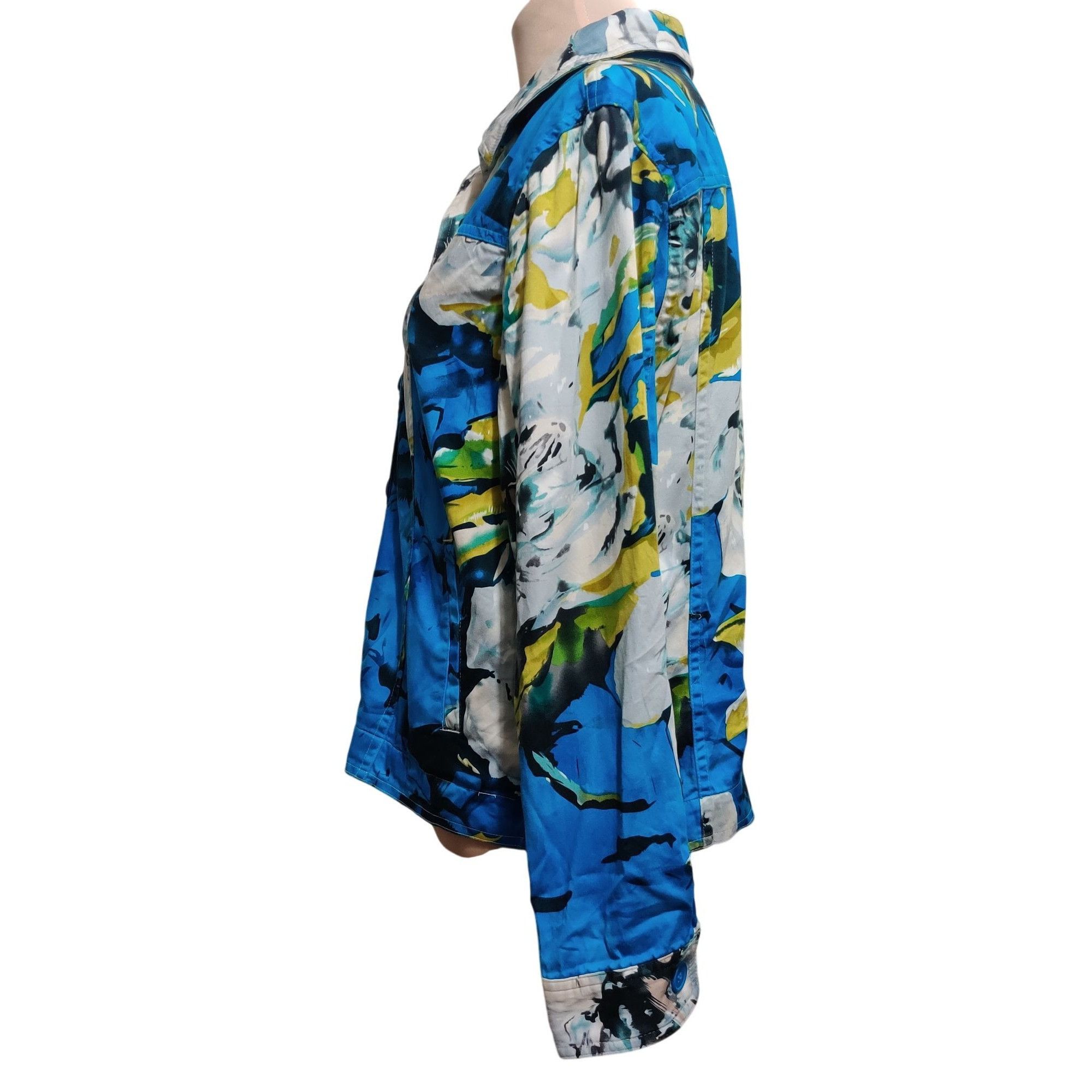 Coldwater Creek Coldwater Creek M Womens Jacket Painterly Floral Print Cotto Size M / US 6-8 / IT 42-44 - 10 Thumbnail