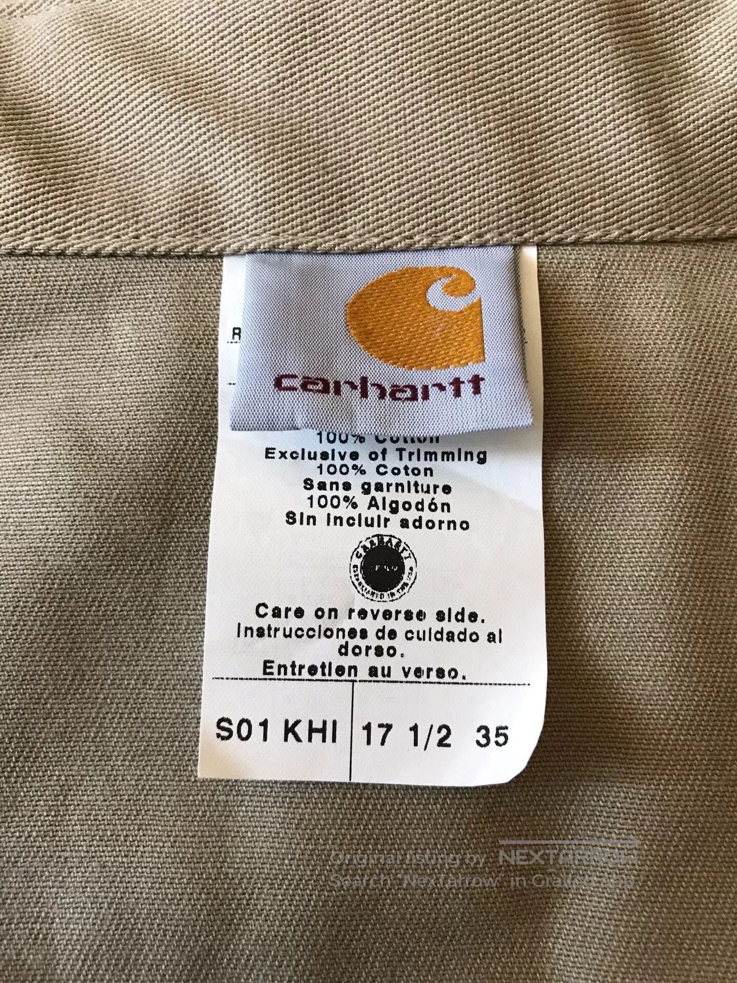 Carhartt Carhartt S01 KHI Western Shirt. Size US M / EU 48-50 / 2 - 8 Thumbnail