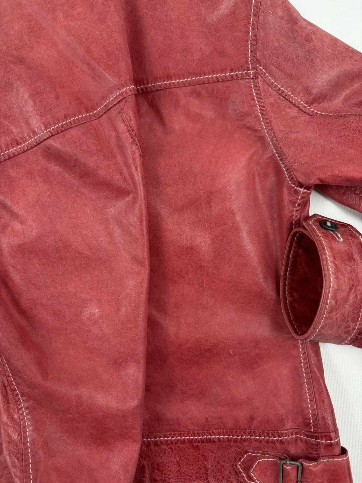 Belstaff RARE VTG BELSTAFF 'The Aviator' Leather Red Jacket Biker Coat Flight Bomber 42 Size M / US 6-8 / IT 42-44 - 23 Thumbnail