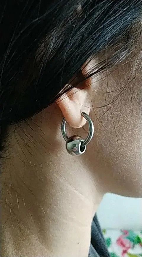 Other Silver Color Ball Earrings Size ONE SIZE - 2 Thumbnail