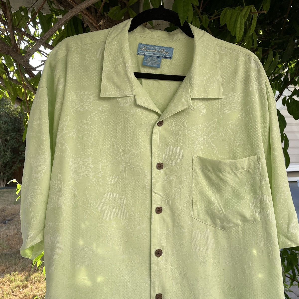 Vintage Vintage Silk Cropped Camp Collar Shirt Bowling Boxy Size US XL / EU 56 / 4 - 3 Thumbnail